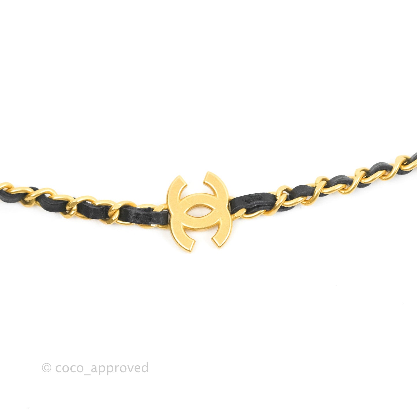 Chanel Vanity with COCO Heart Chain Black Lambskin Aged Gold Hardware