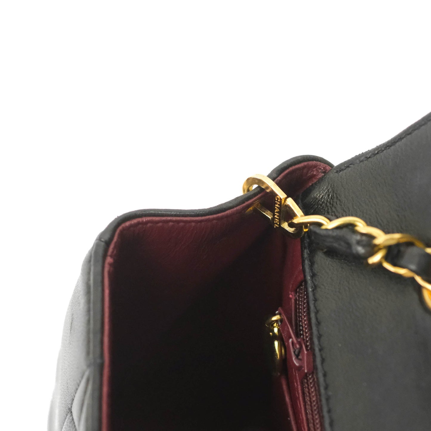 Chanel Vintage Quilted Medium Classic Diana Flap Bag Black Lambskin 24K Gold Hardware
