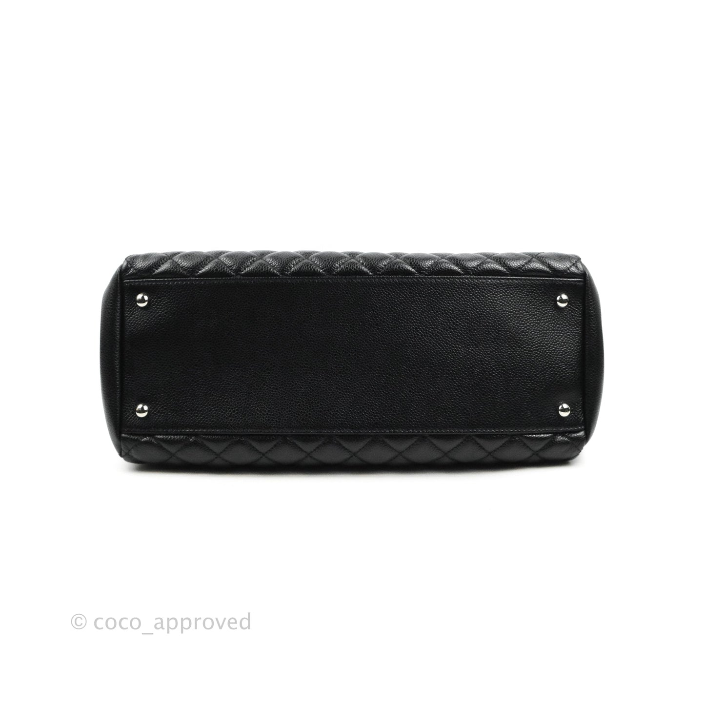 Chanel Quilted Large Just Mademoiselle Black Caviar Silver Hardware