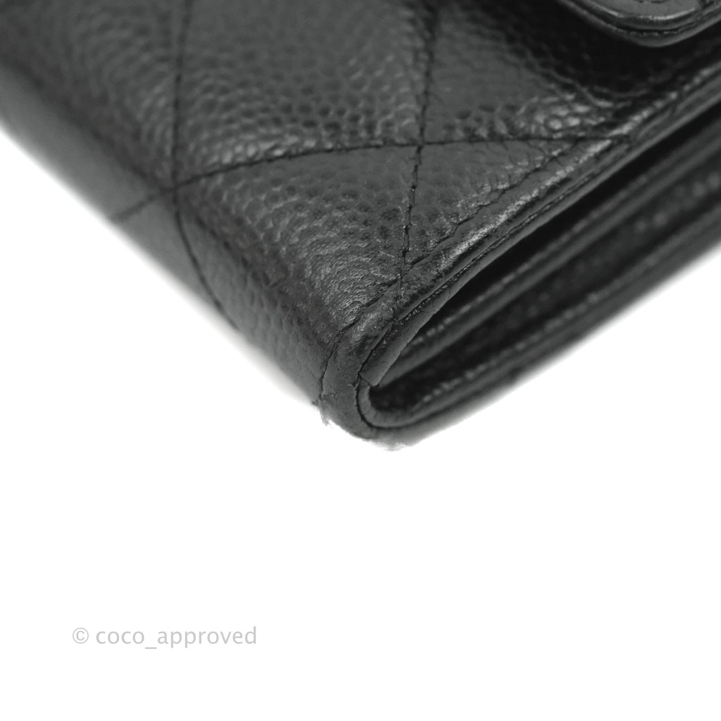 Chanel Black Caviar Quilted Large Classic Flap Wallet