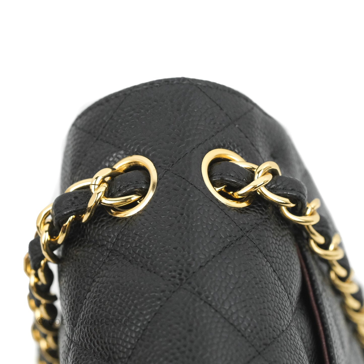 Chanel Quilted Jumbo Double Flap Black Caviar Gold Hardware⁣⁣