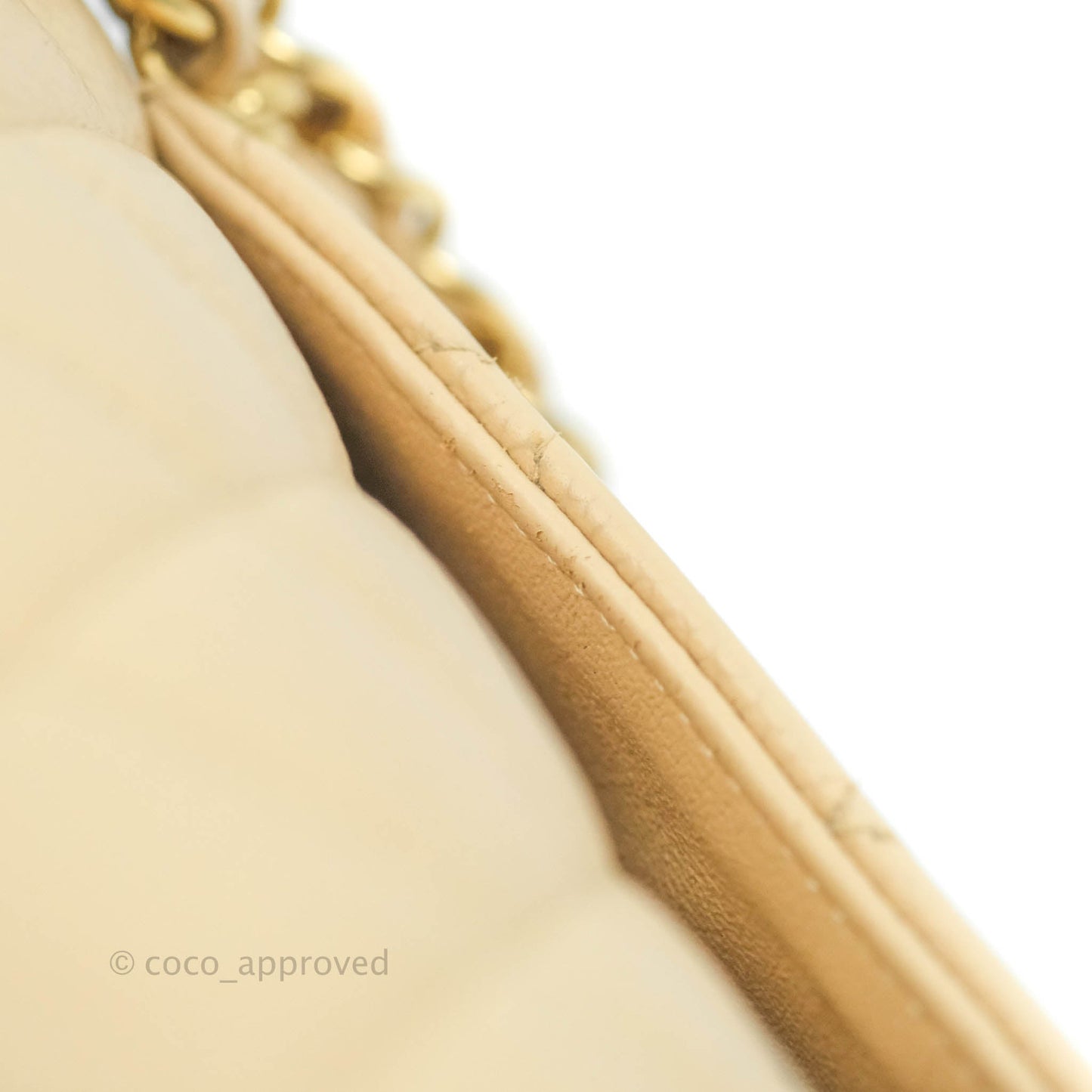Chanel Classic M/L Medium Double Flap Bag Beige Caviar Gold Hardware