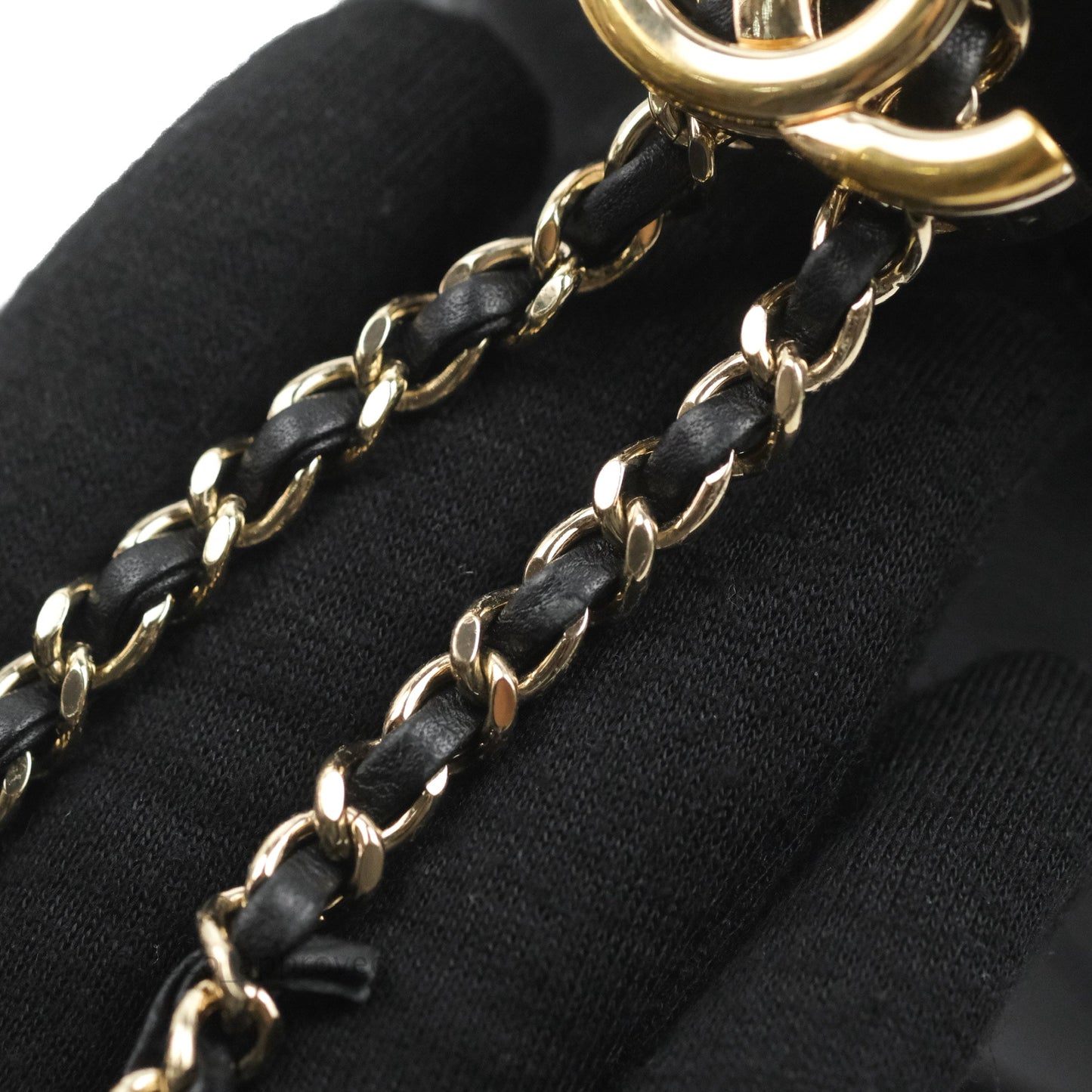 Chanel Mini CC Drawstring Bucket Bag Black Calfskin Gold Hardware
