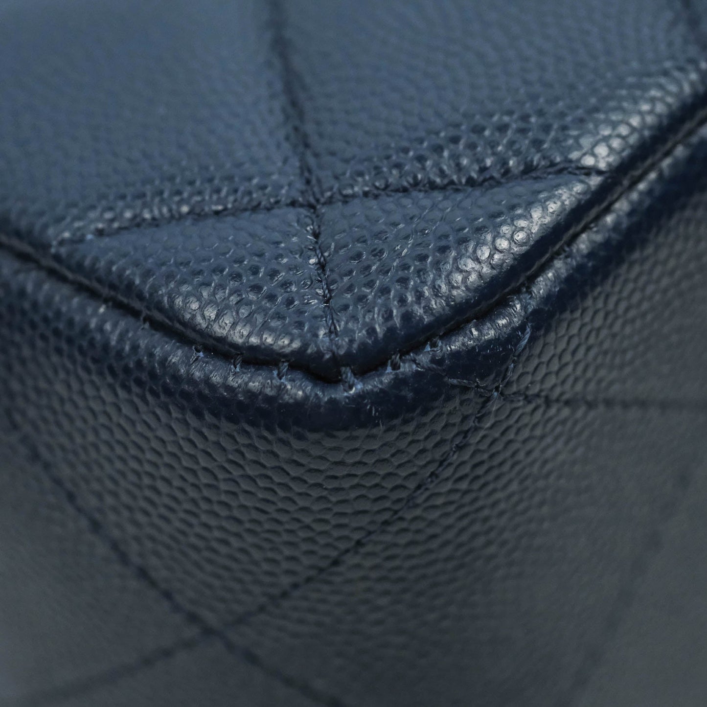 Chanel Jumbo Double Flap Navy Caviar Silver Hardware⁣⁣