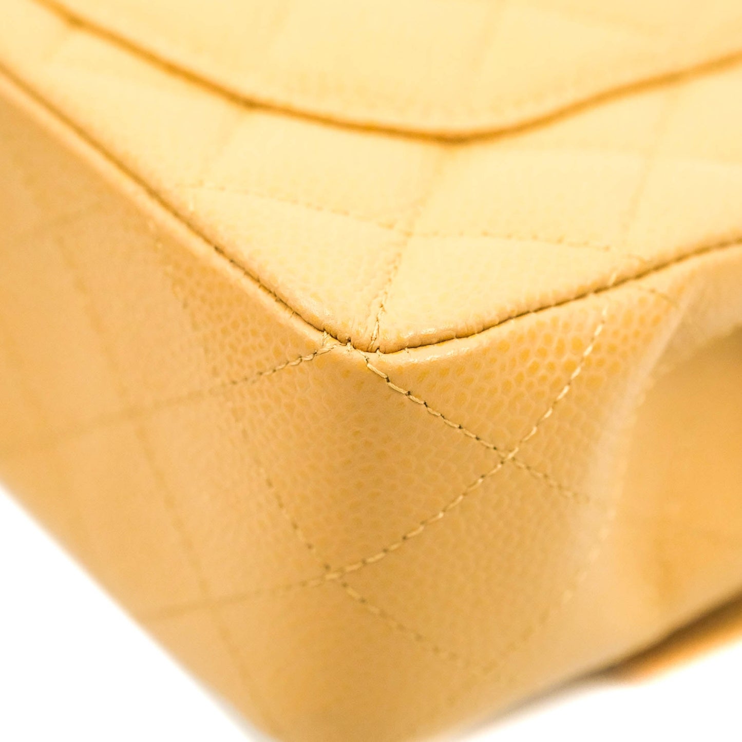 Chanel S/M Small Classic Quilted Flap Dark Beige Caviar 24K Gold Hardware
