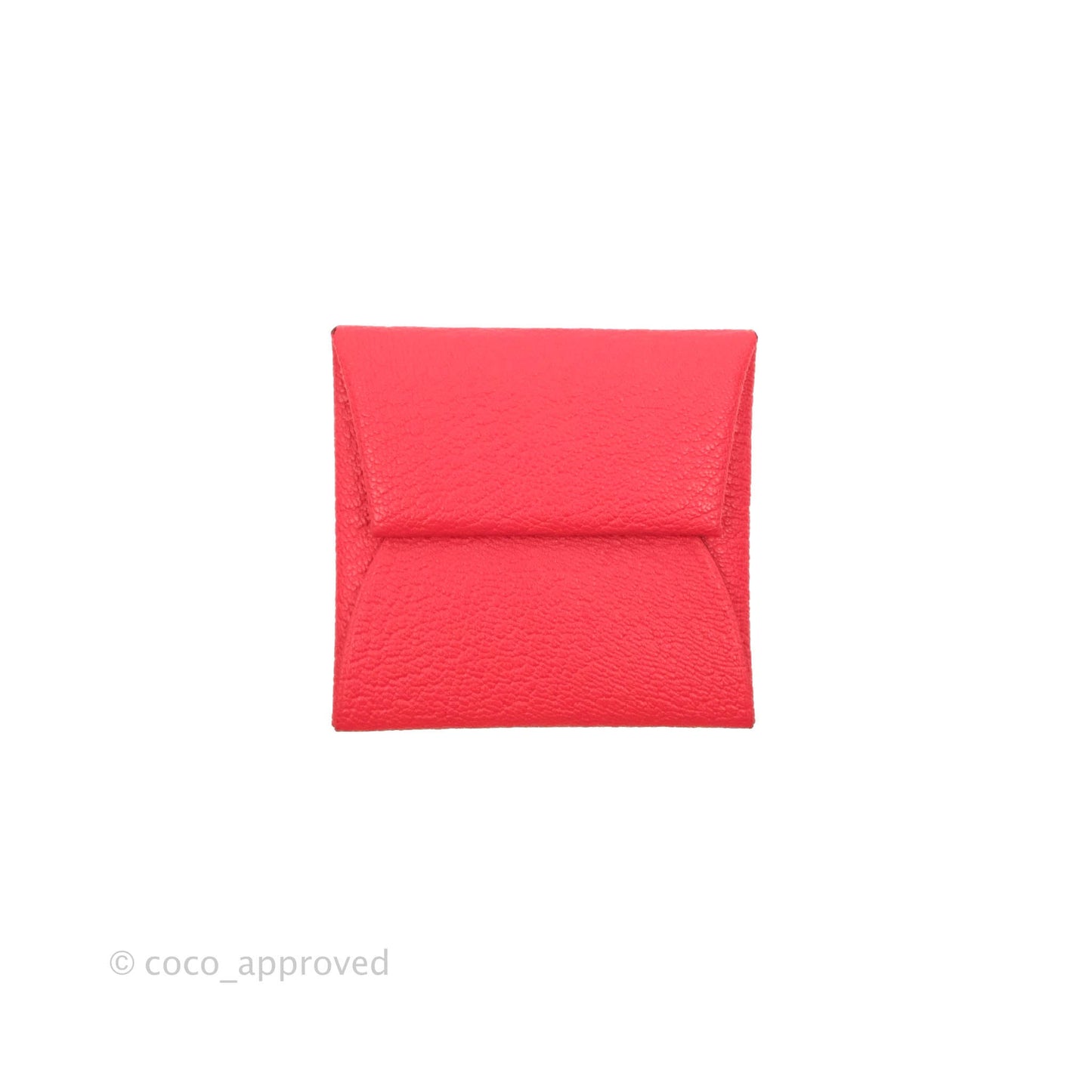 Hermes Red Bastia Coin Purse Chevre Mysore