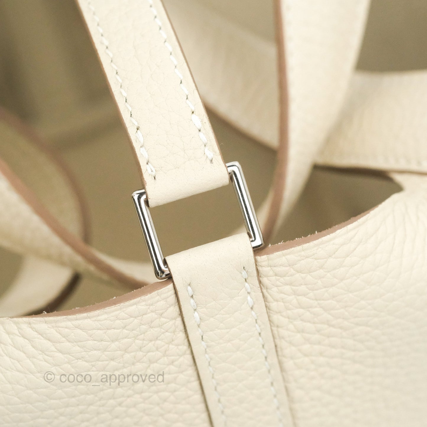Hermès Picotin Lock 18 PM Craie Clemence Palladium Hardware