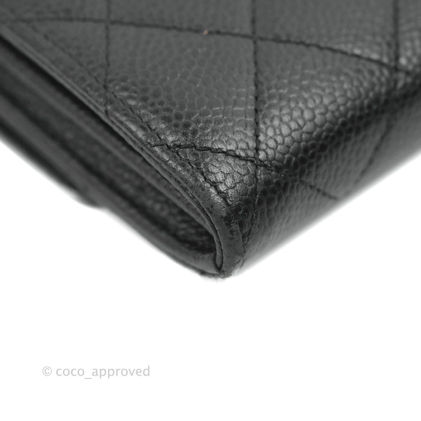 Chanel Black Caviar Quilted Large Classic Flap Wallet