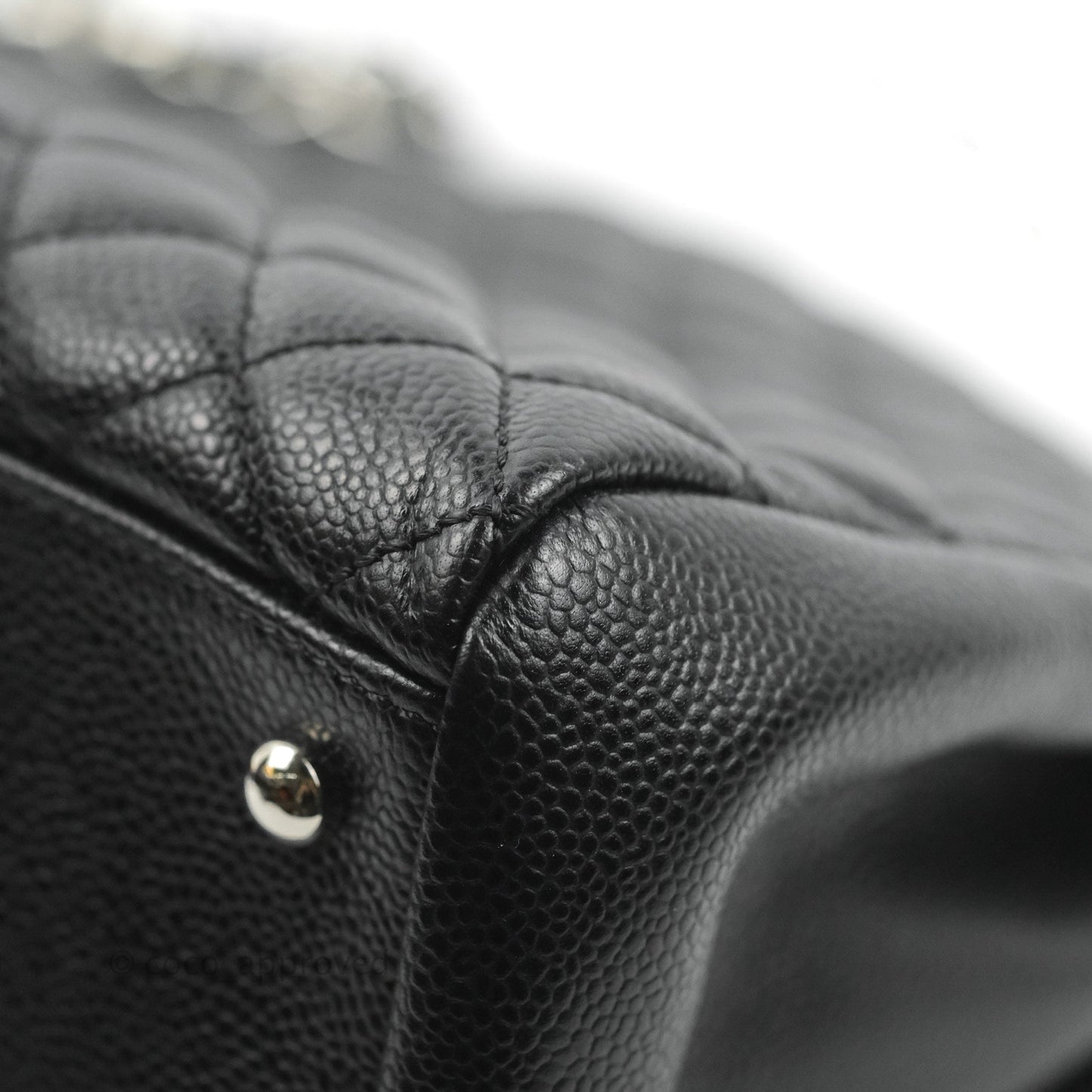Chanel Quilted Large Just Mademoiselle Black Caviar Silver Hardware