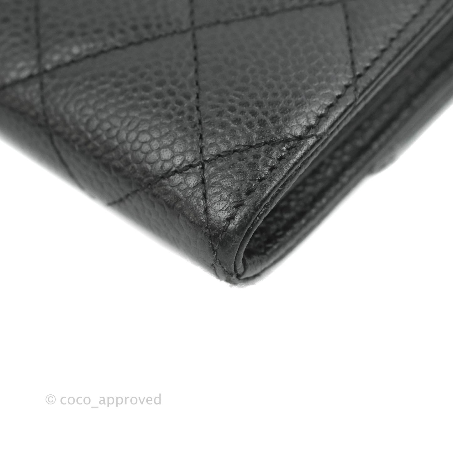Chanel Black Caviar Quilted Large Classic Flap Wallet
