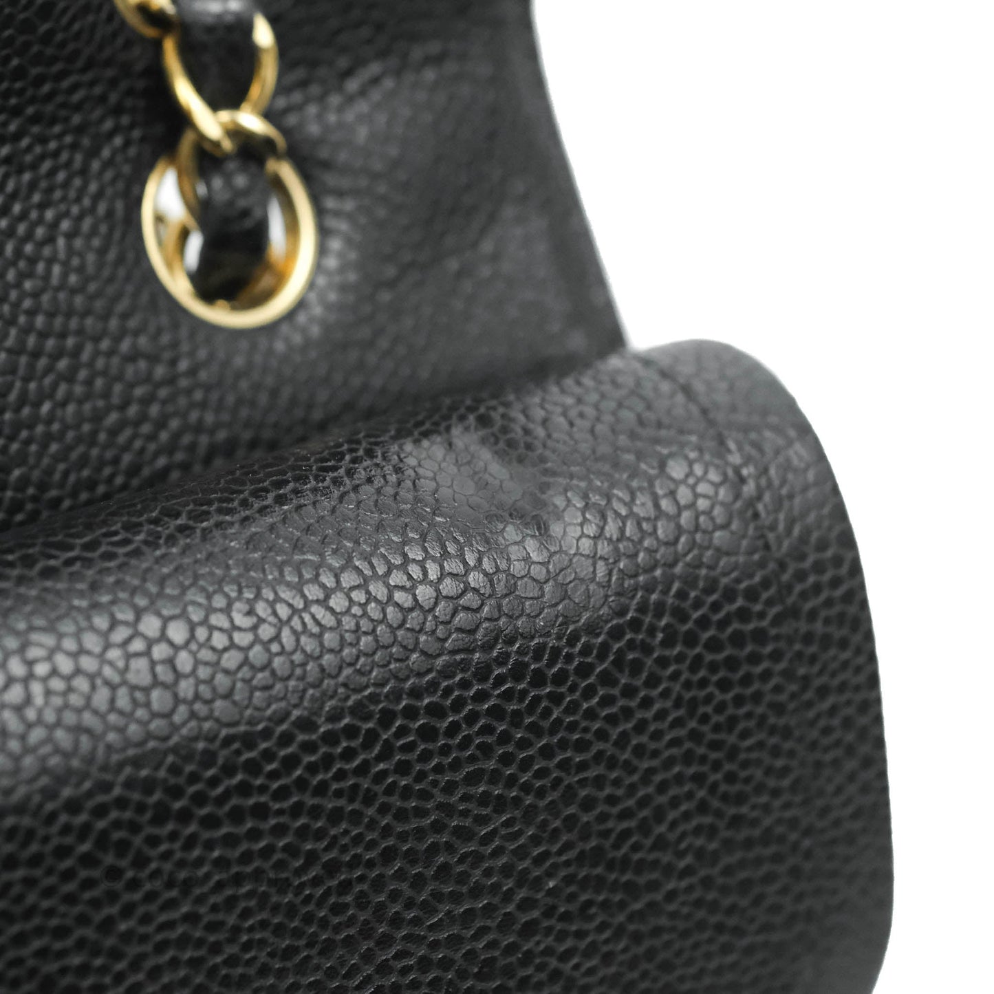 Chanel Classic M/L Medium Double Flap Black Caviar Gold Hardware