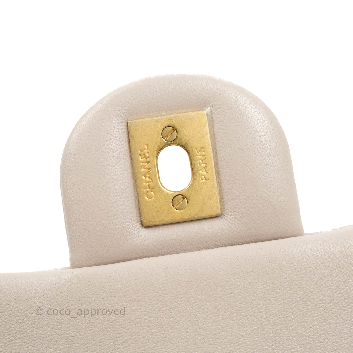 Chanel Mini Rectangular Pearl Crush Quilted Lilac Lambskin Aged Gold Hardware