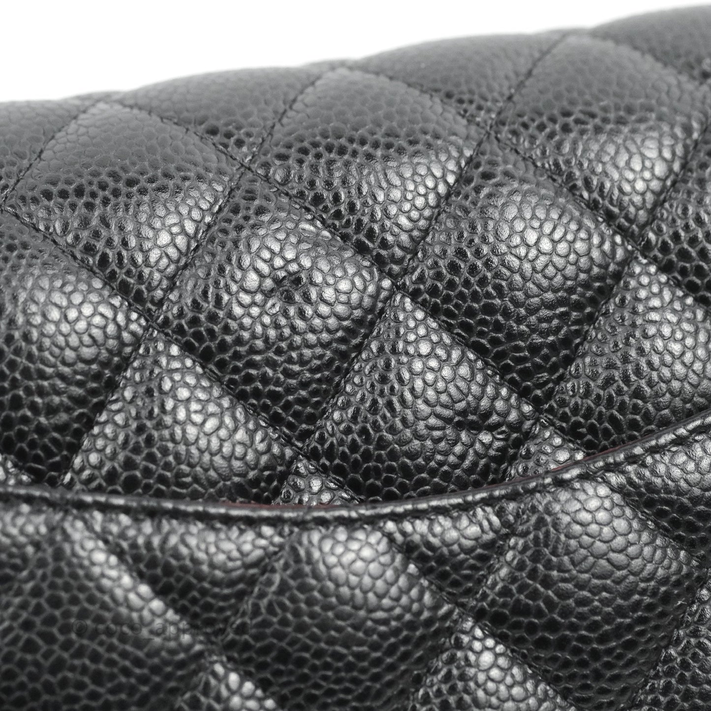 Chanel Classic M/L Medium Double Flap Black Caviar Gold Hardware