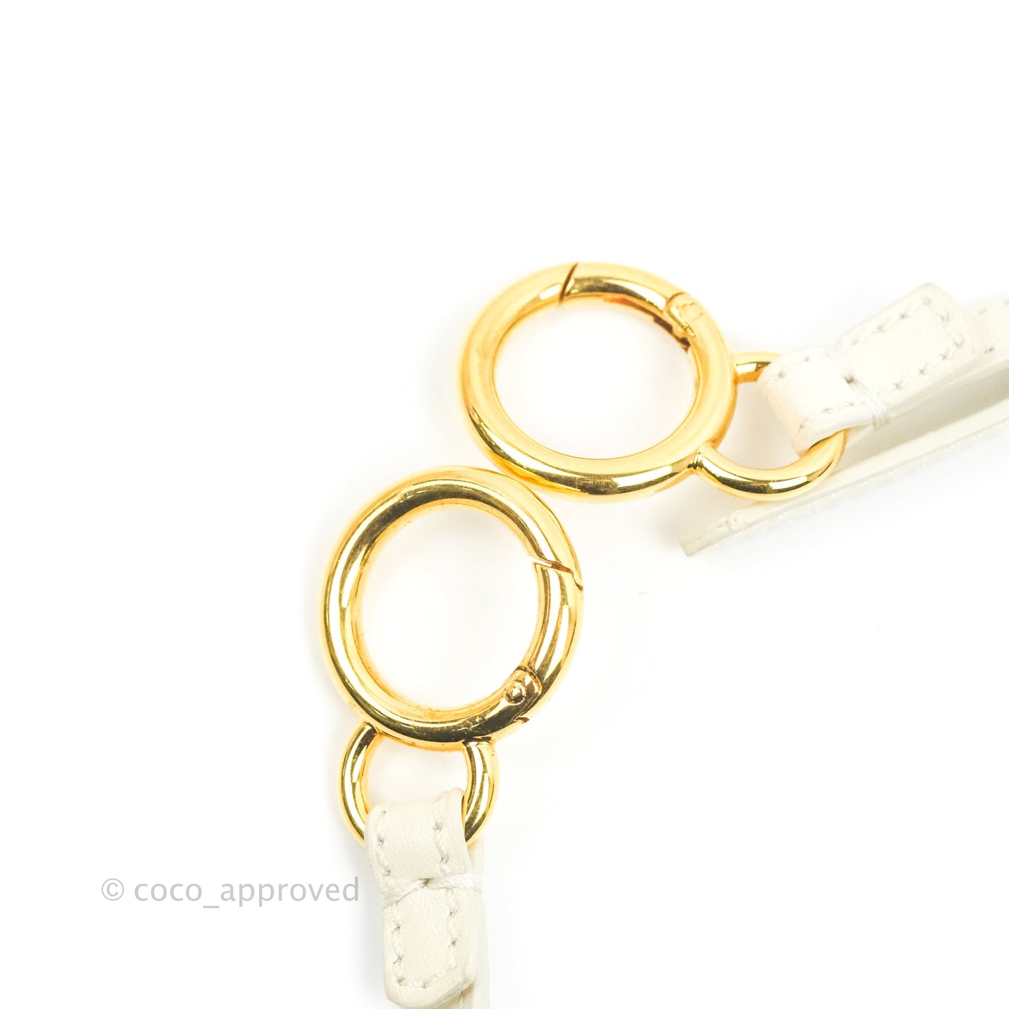 Fendi Mini Peekaboo Shearling Bag White Gold Harware