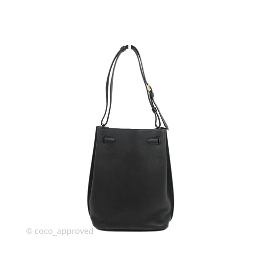 Hermes Togo So Kelly 22 Black Gold Hardware