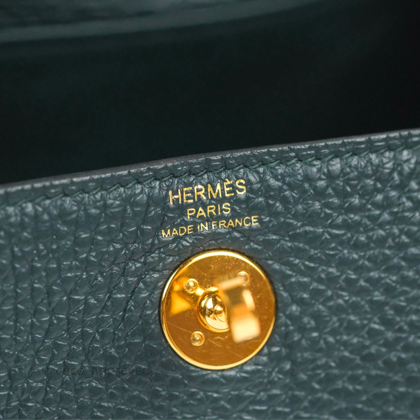 Hermès Mini Lindy 20 Vert Cypres Clemence Gold Hardware