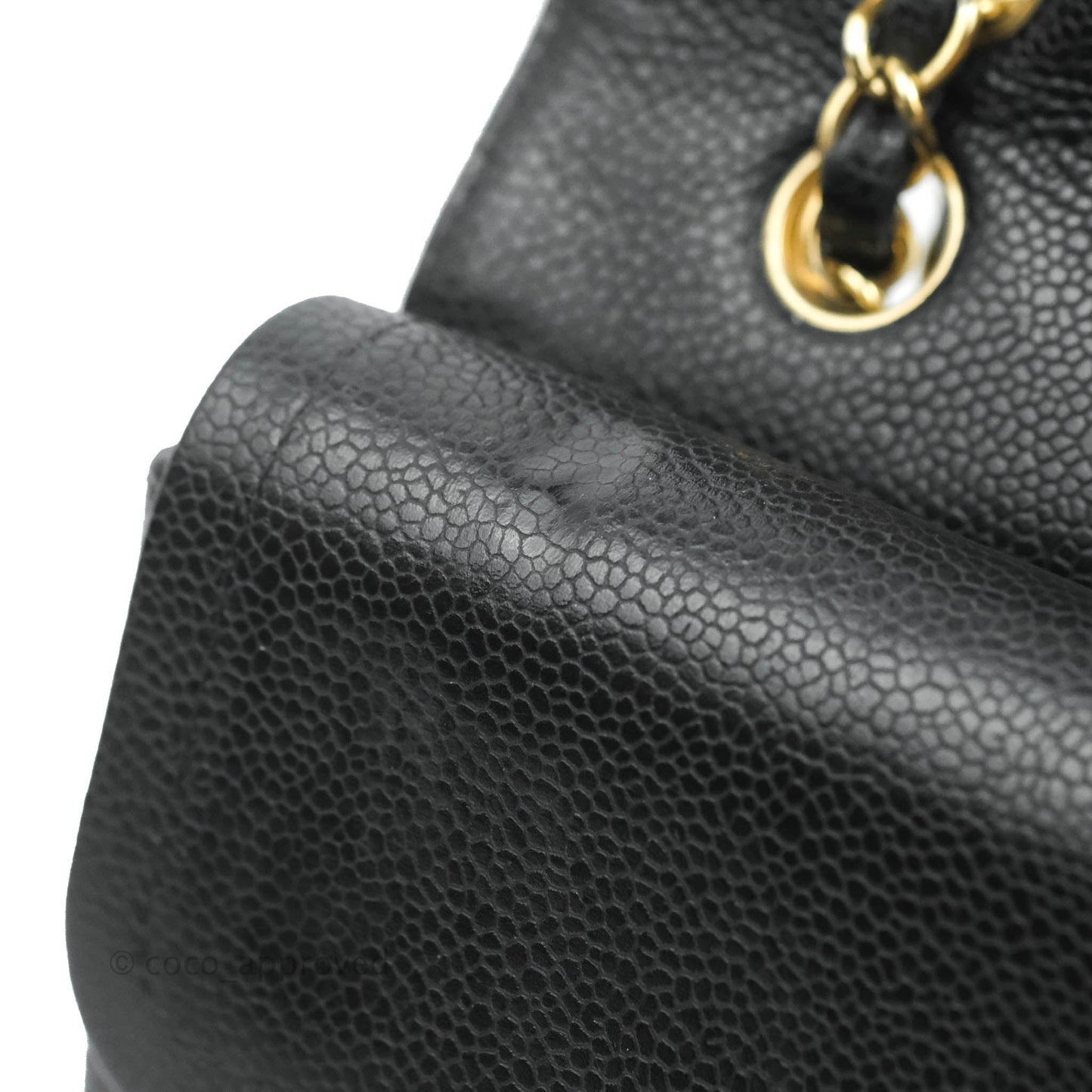Chanel Classic M/L Medium Double Flap Black Caviar Gold Hardware