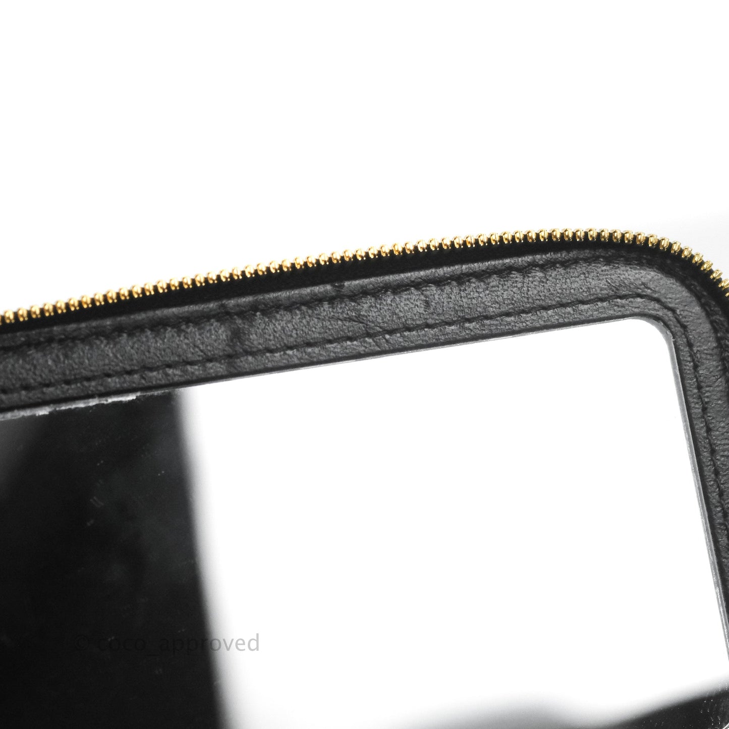 Chanel Vanity with COCO Heart Chain Black Lambskin Aged Gold Hardware