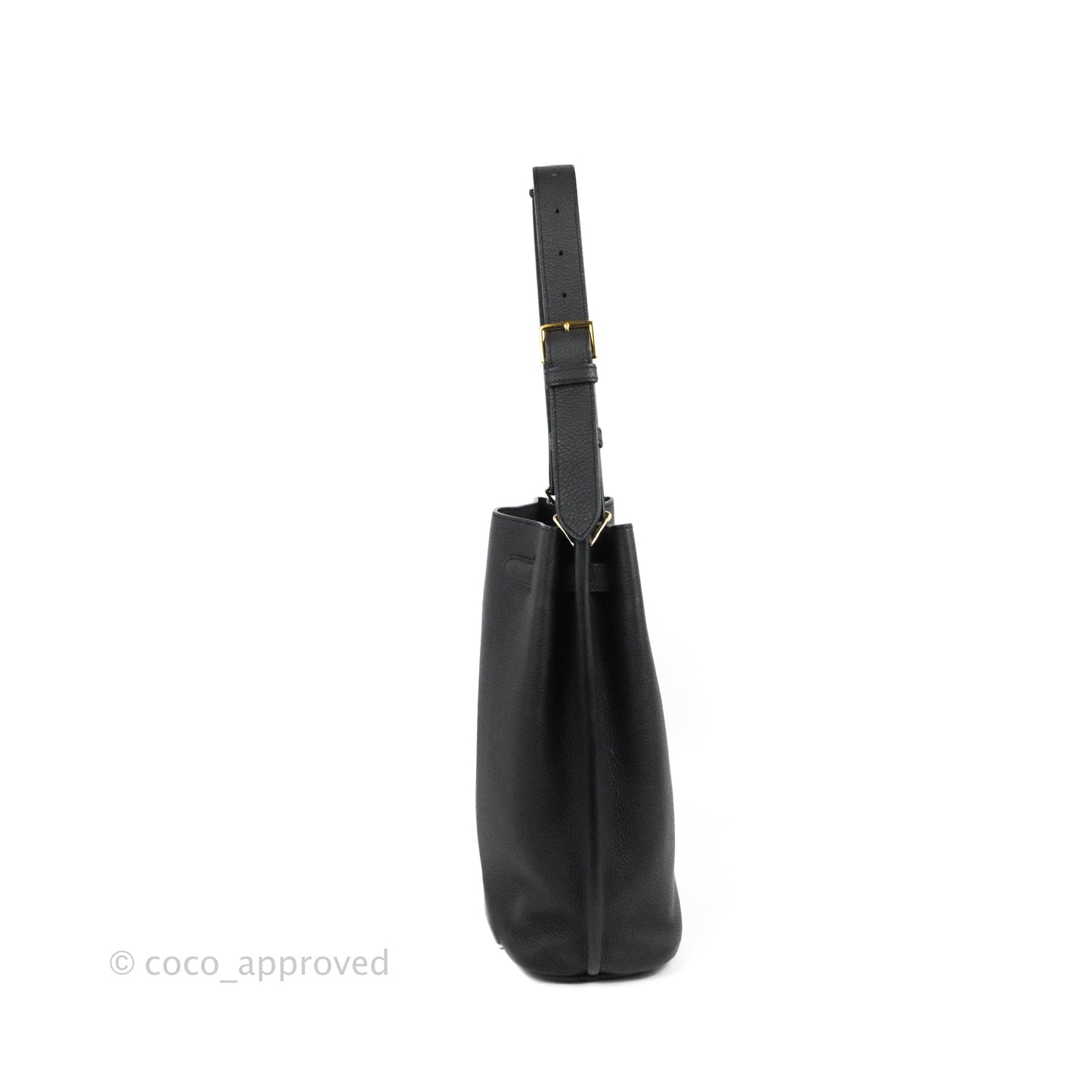 Hermes Togo So Kelly 22 Black Gold Hardware