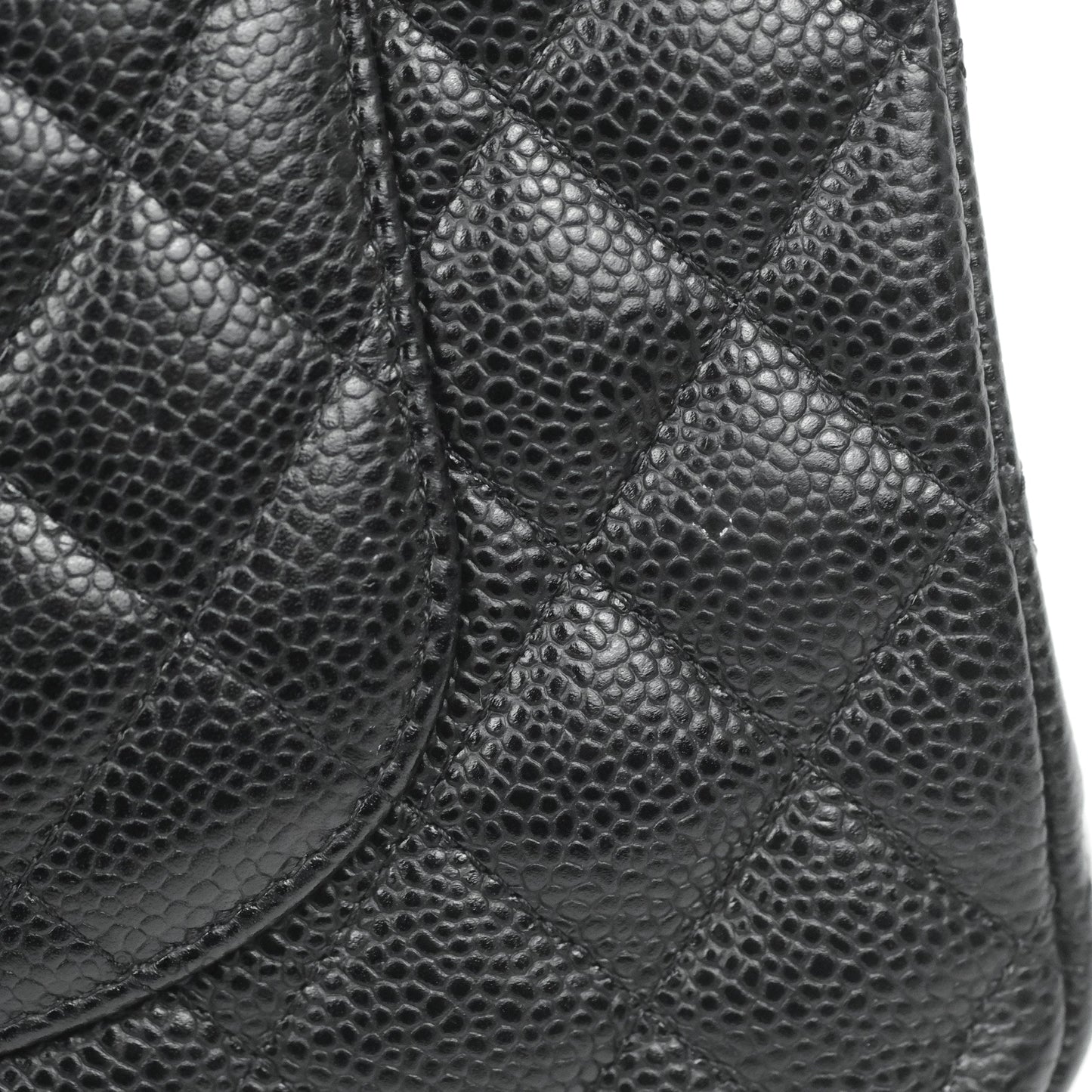 Chanel Classic M/L Medium Double Flap Black Caviar Gold Hardware