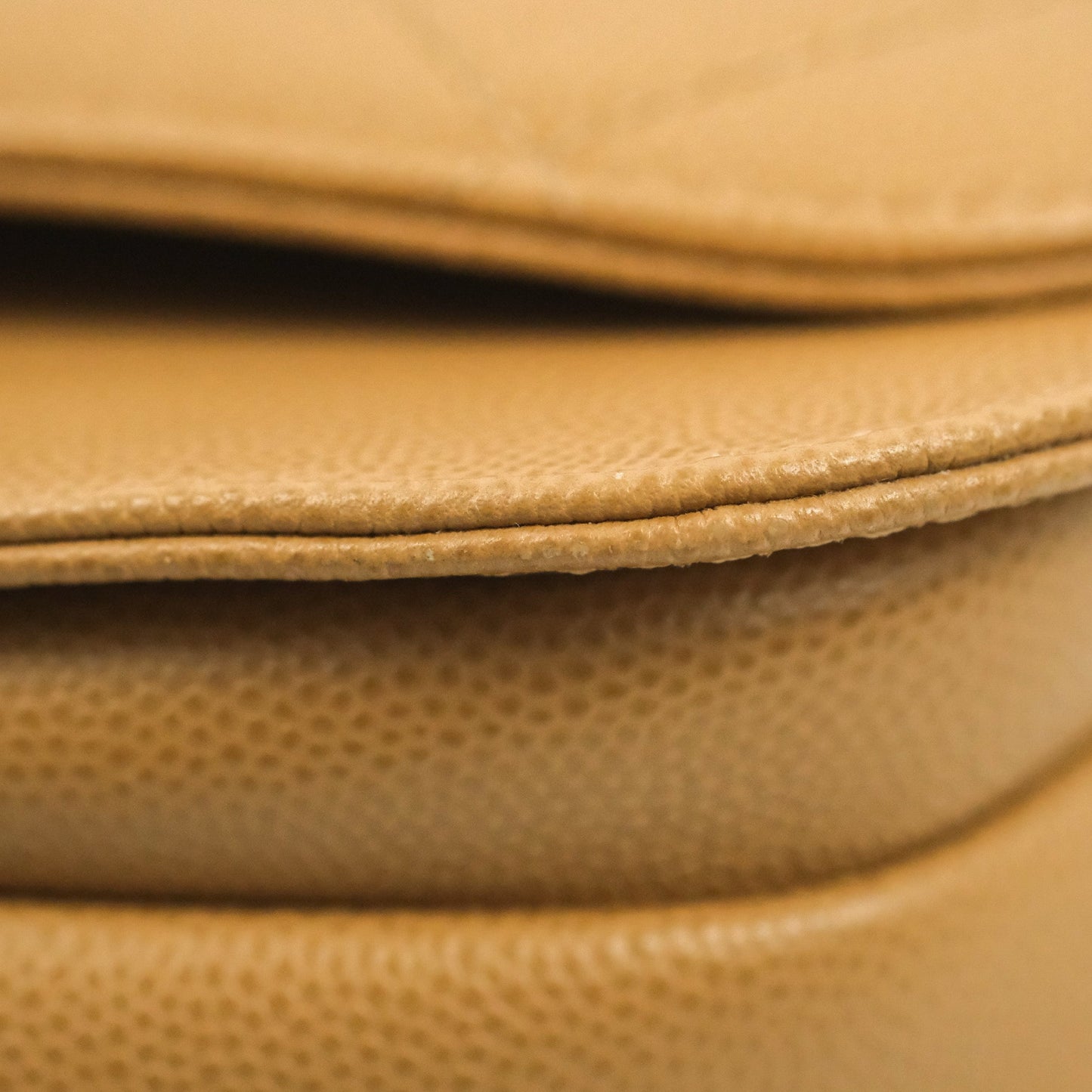 Chanel Mini Messenger Bag Beige Caviar Gold Hardware 21K