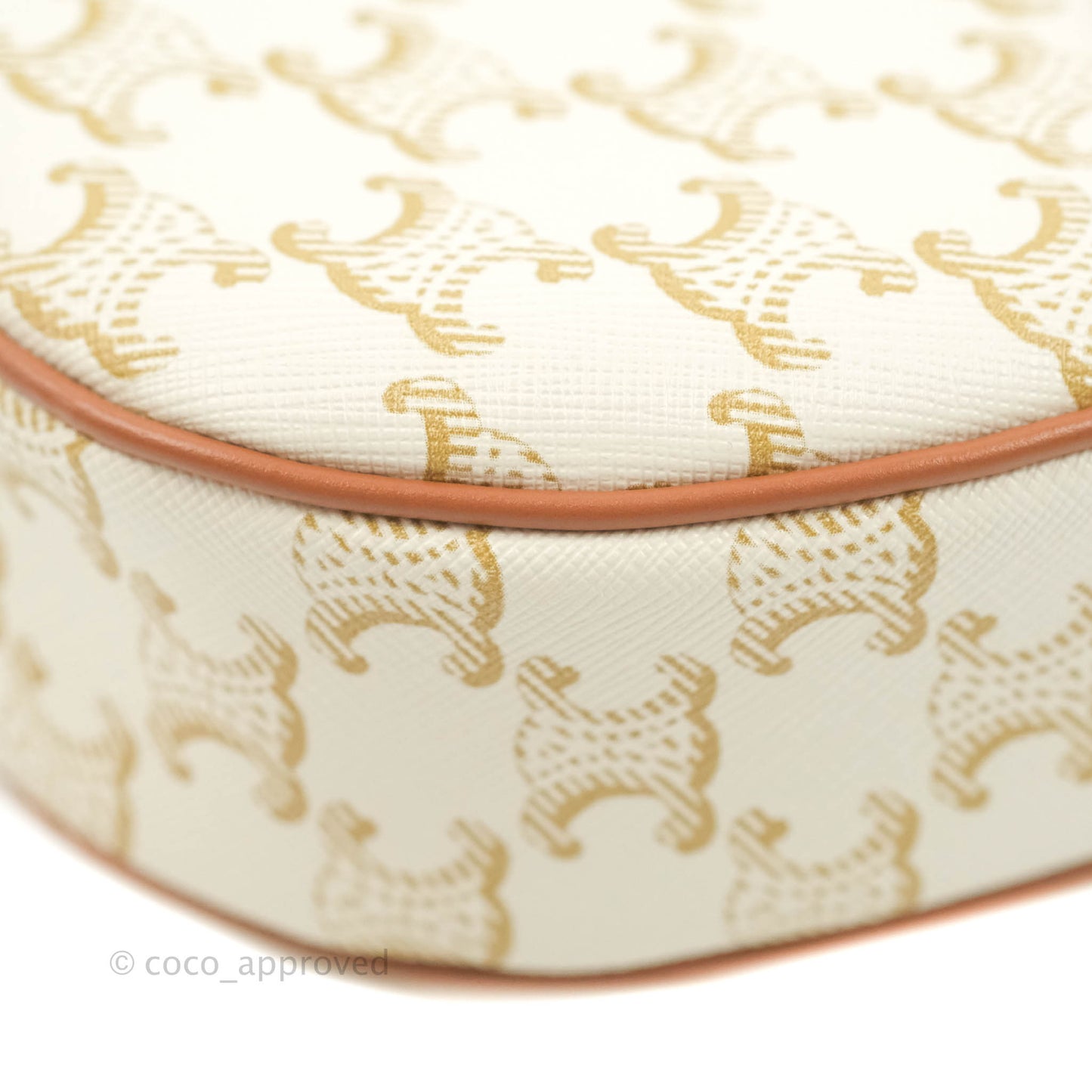 Celine Heart Medium Triomphe White Calfskin