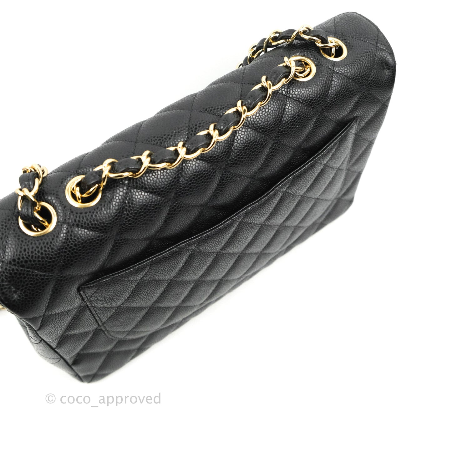 Chanel Jumbo Single Flap Black Caviar Gold Hardware⁣⁣