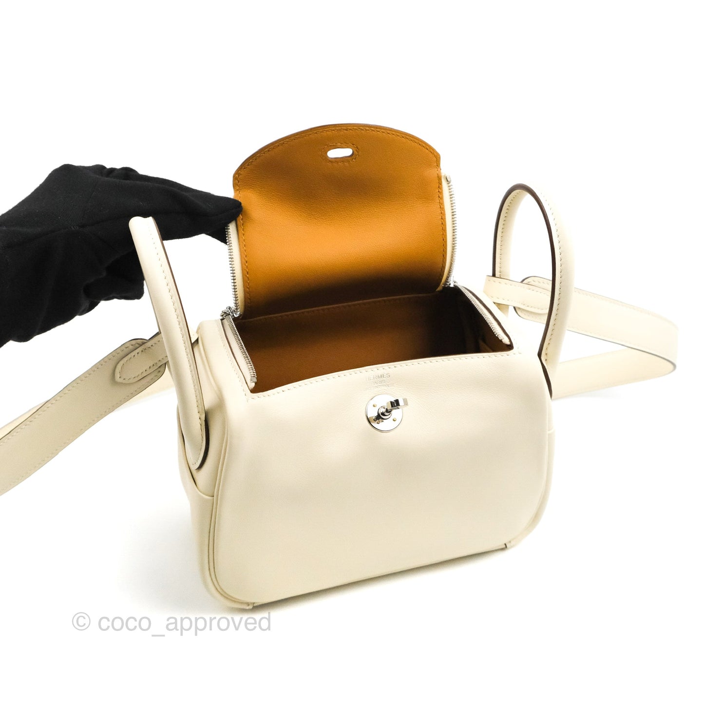 Hermès Mini Lindy 20 Nata I2 Sesame 2S Swift Palladium Hardware