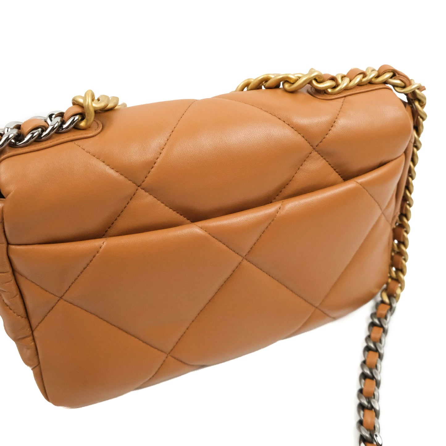Chanel 19 Small Caramel Dark Beige Lambskin Mixed Hardware 21K