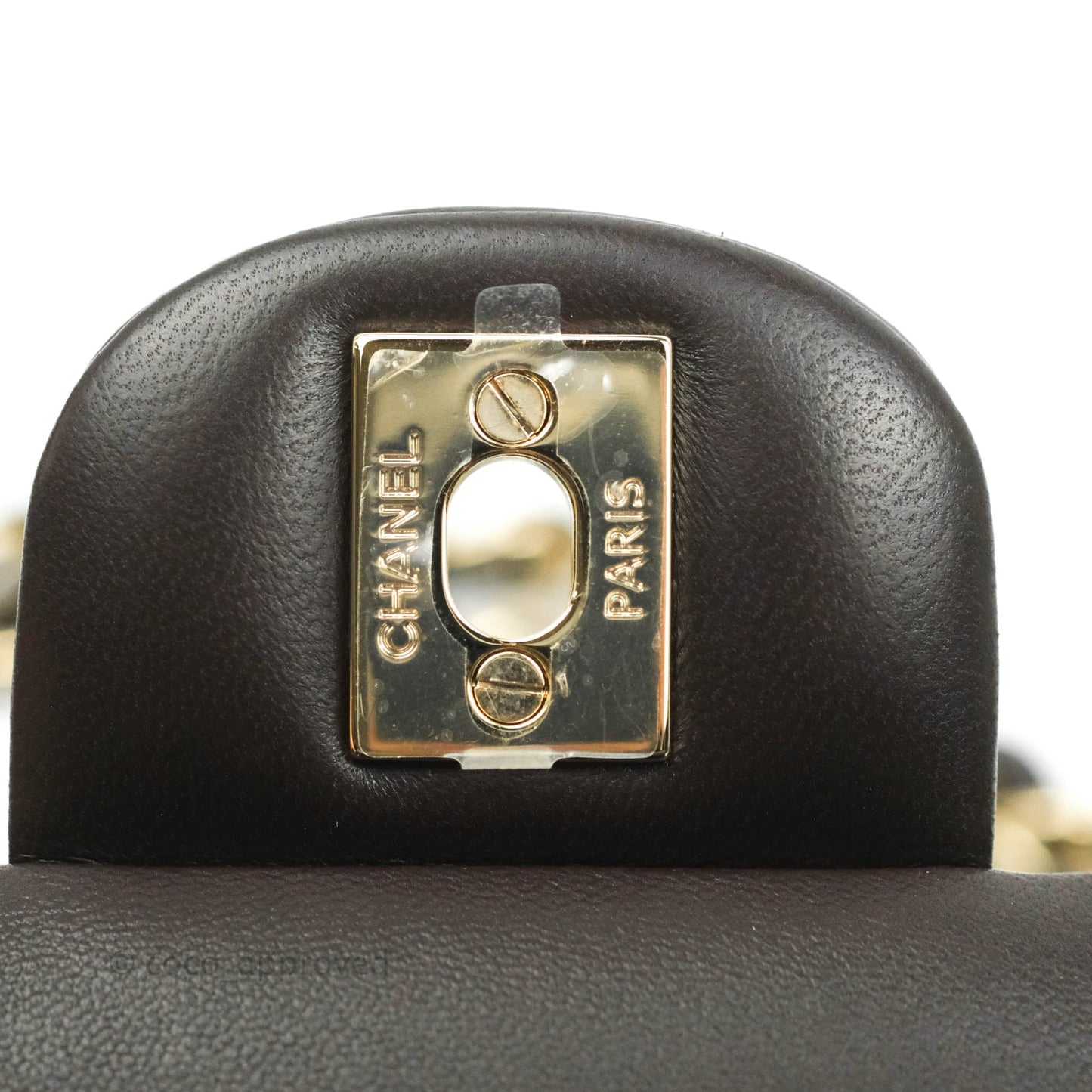 Chanel Classic Small S/M Lambskin Chocolate Brown Gold Hardware