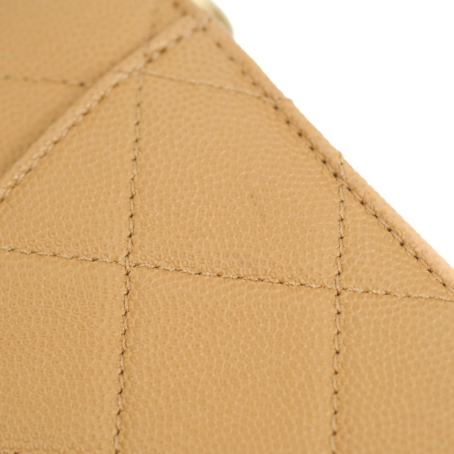 Chanel Mini Messenger Bag Beige Caviar Gold Hardware 21K