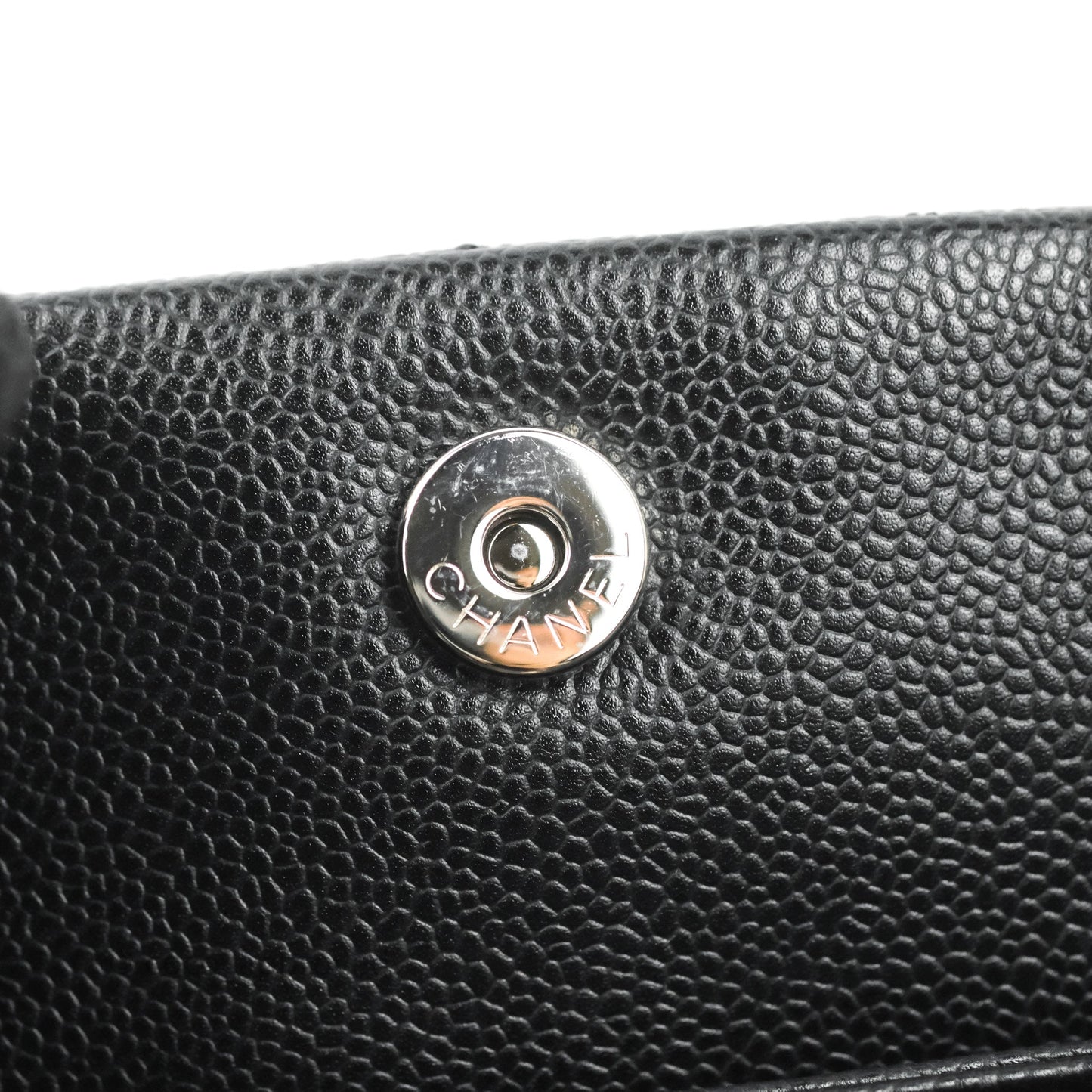 Chanel Quilted Large Just Mademoiselle Black Caviar Silver Hardware