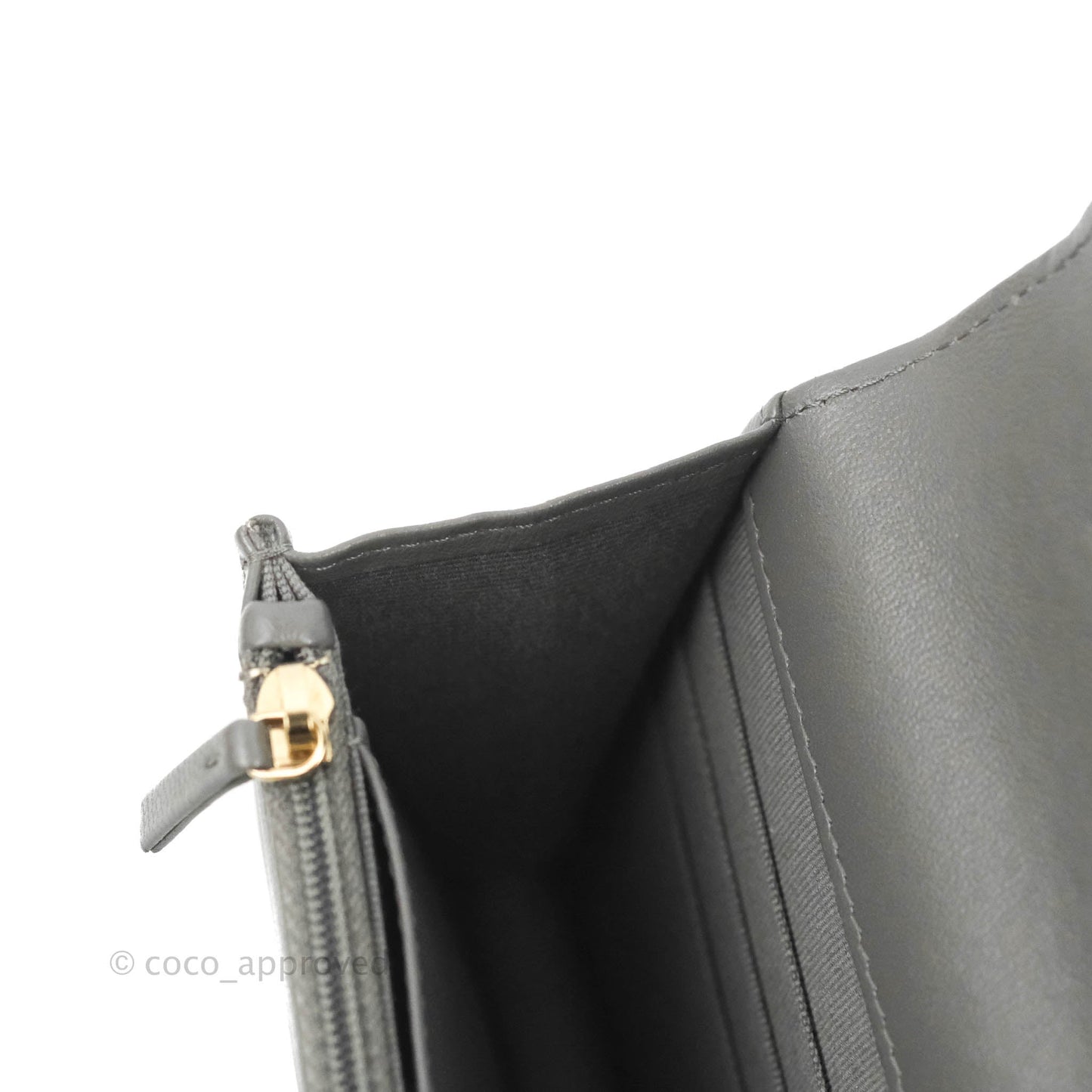 Chanel 19 Wallet on Chain WOC Dark Grey Lambskin Mixed Hardware