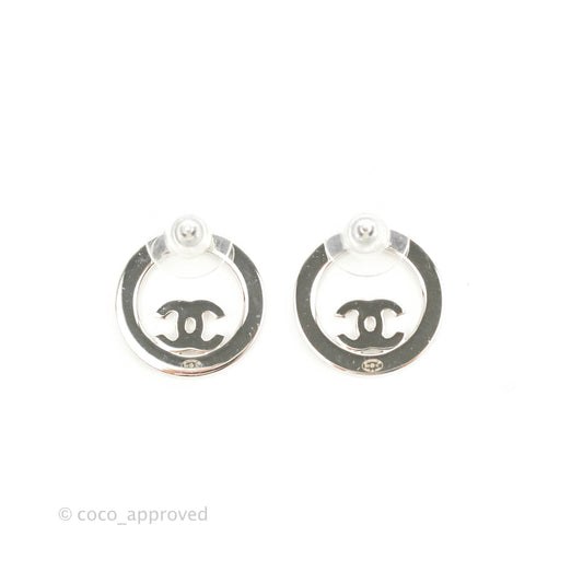Chanel CC Crystal Round Earrings 17S