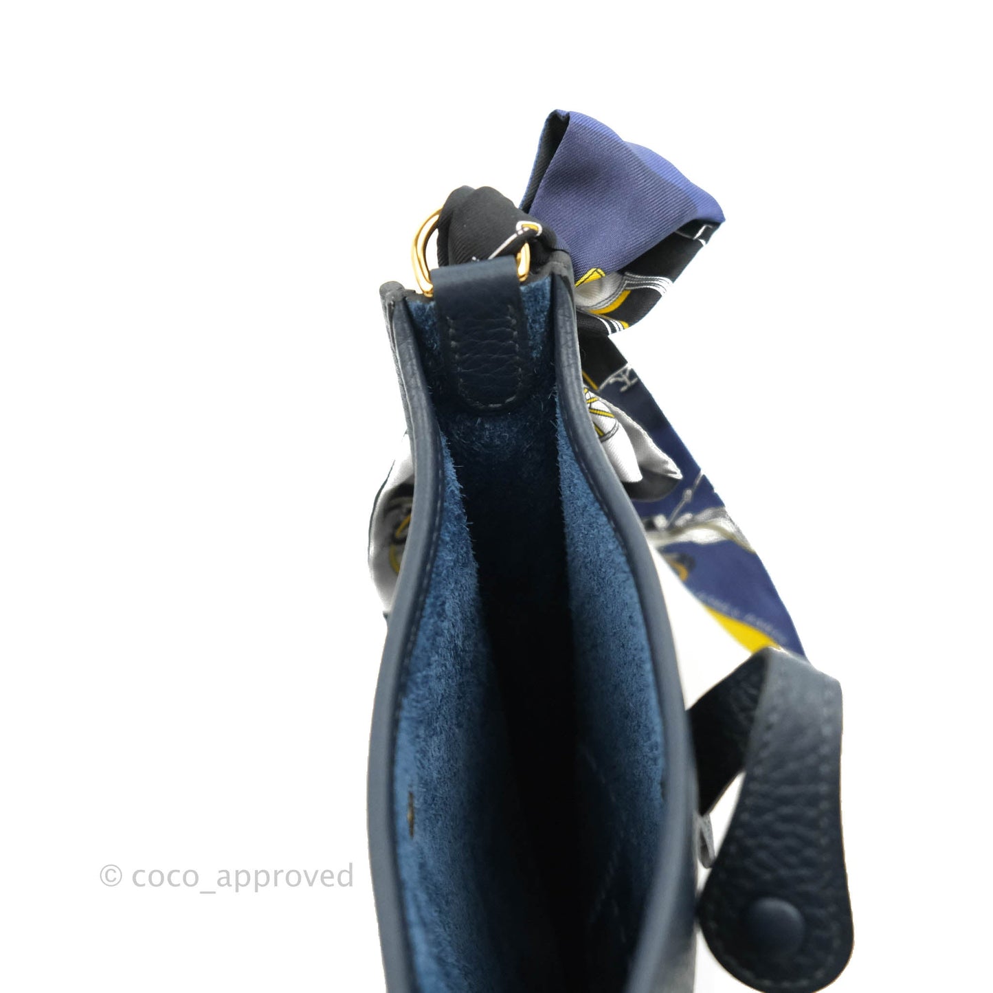 Hermès Mini Evelyne 16 Blue Nuit Amazone with Twilly