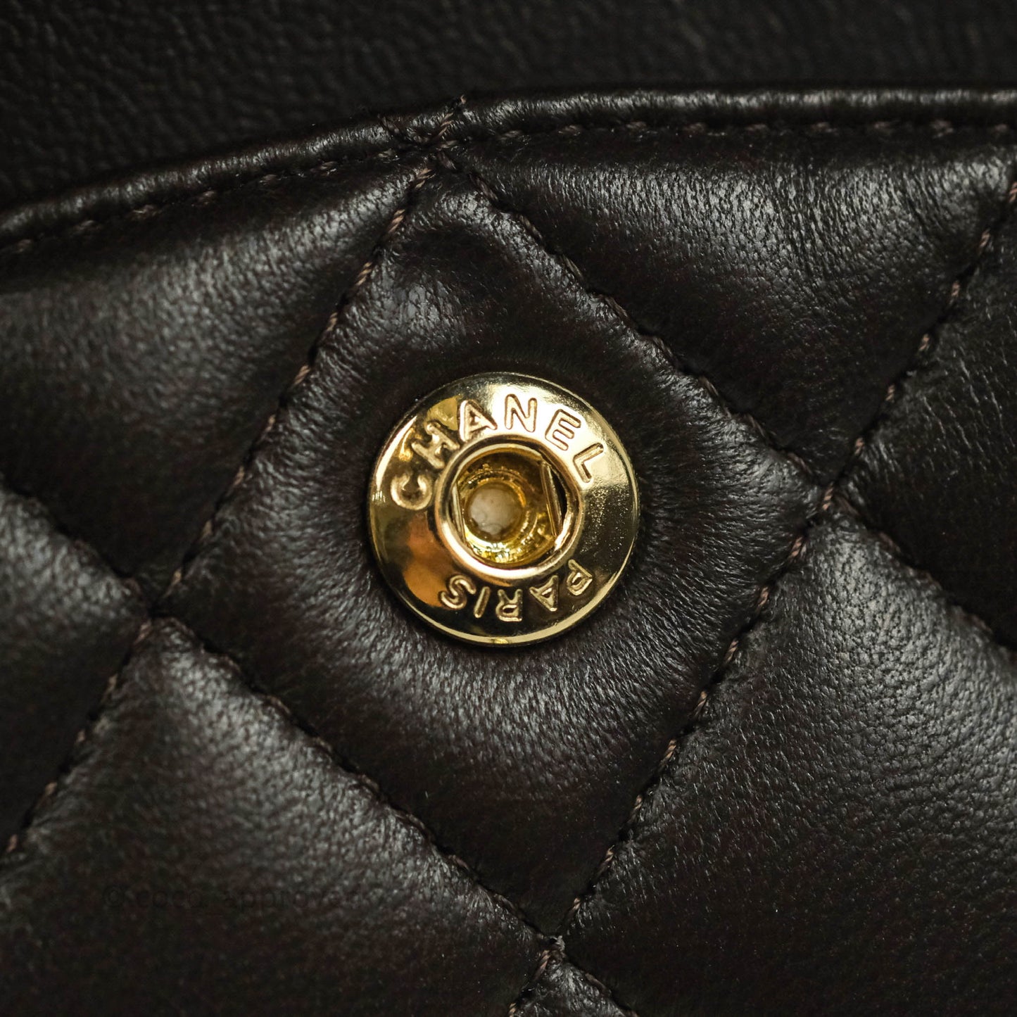 Chanel Classic Small S/M Lambskin Chocolate Brown Gold Hardware