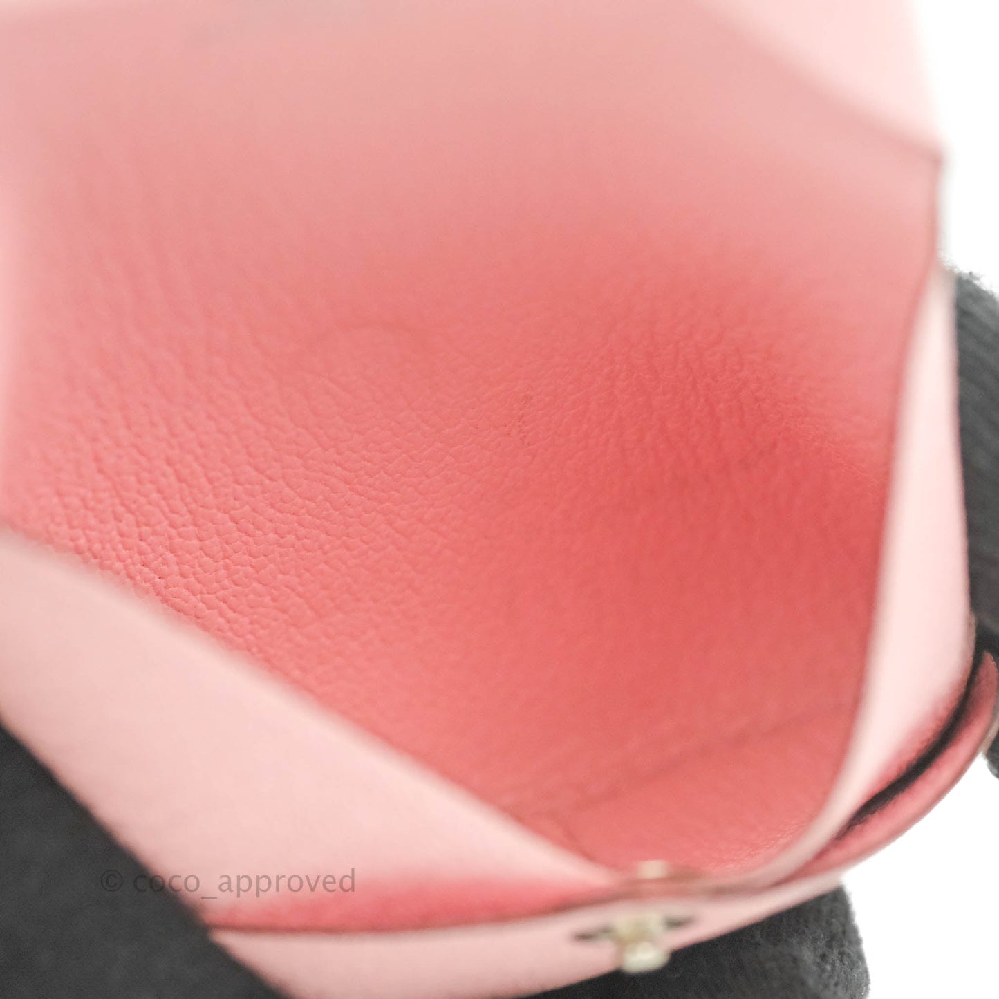 Hermès Bastia Coin Purse Pink Chevre Mysore