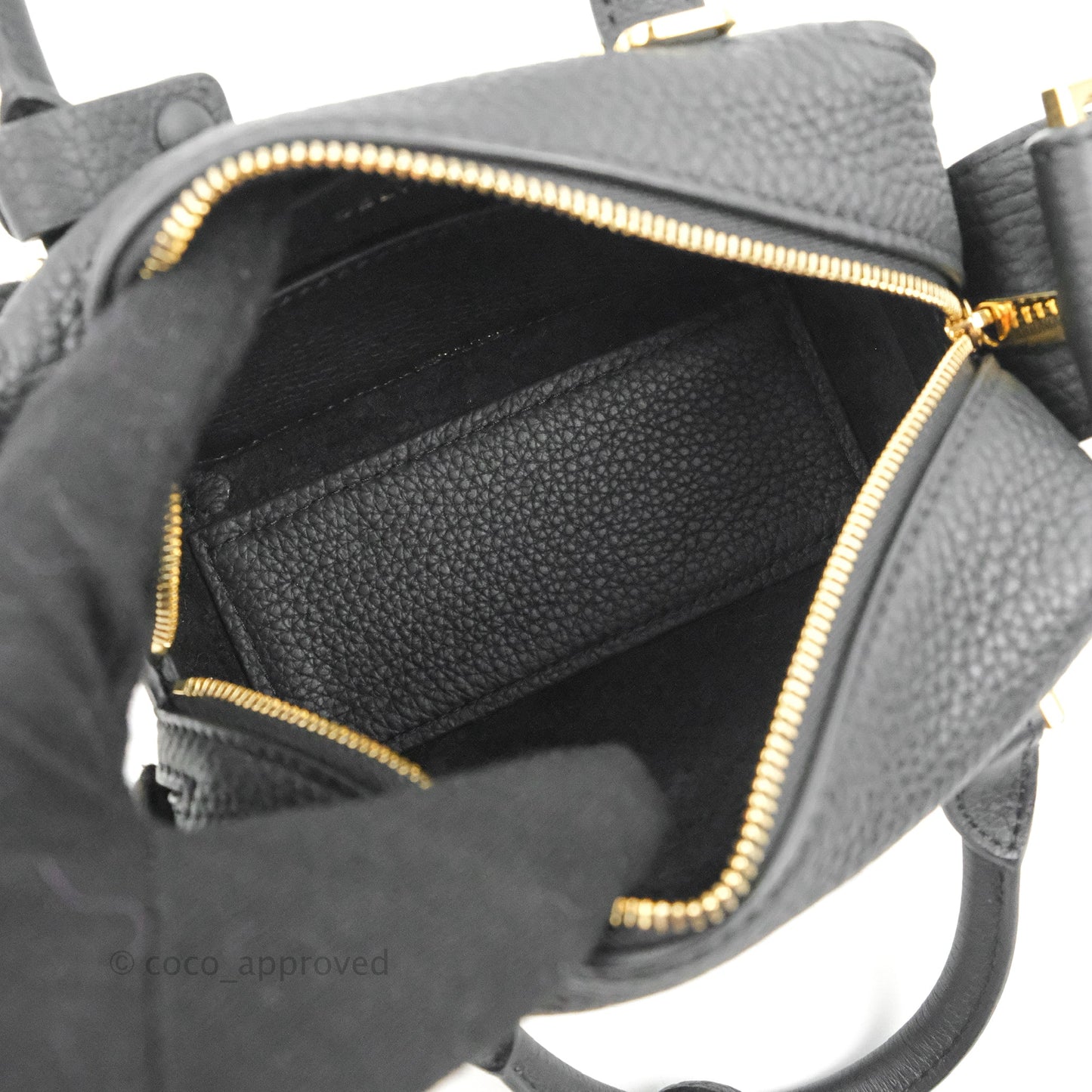 Delvaux Cool Box Nano Taurillon Soft Grained Calfskin Black Gold Hardware