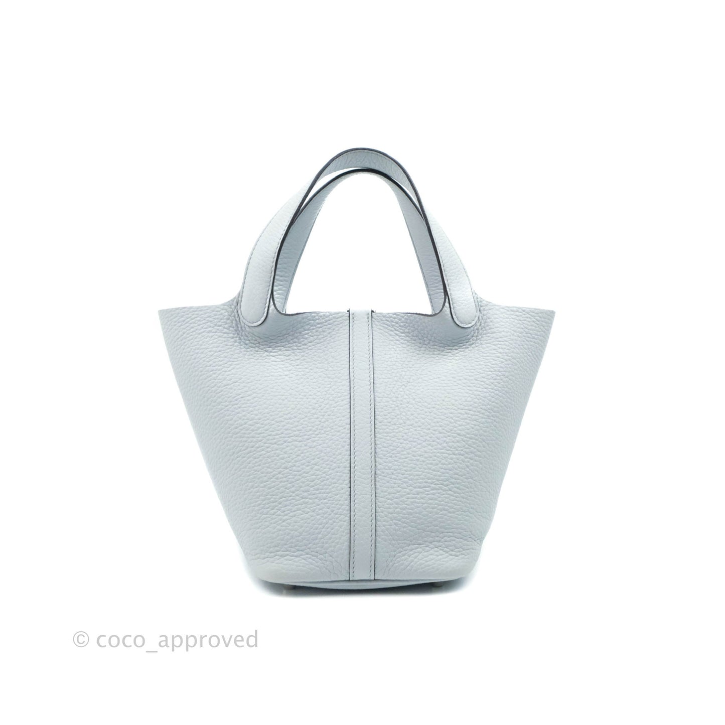 Hermès Picotin Lock 18 PM Bleu Pale Clemence Palladium Hardware