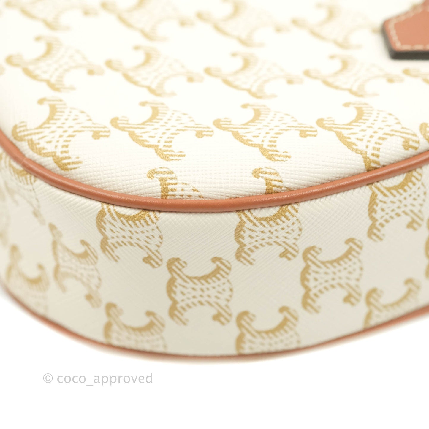 Celine Heart Medium Triomphe White Calfskin