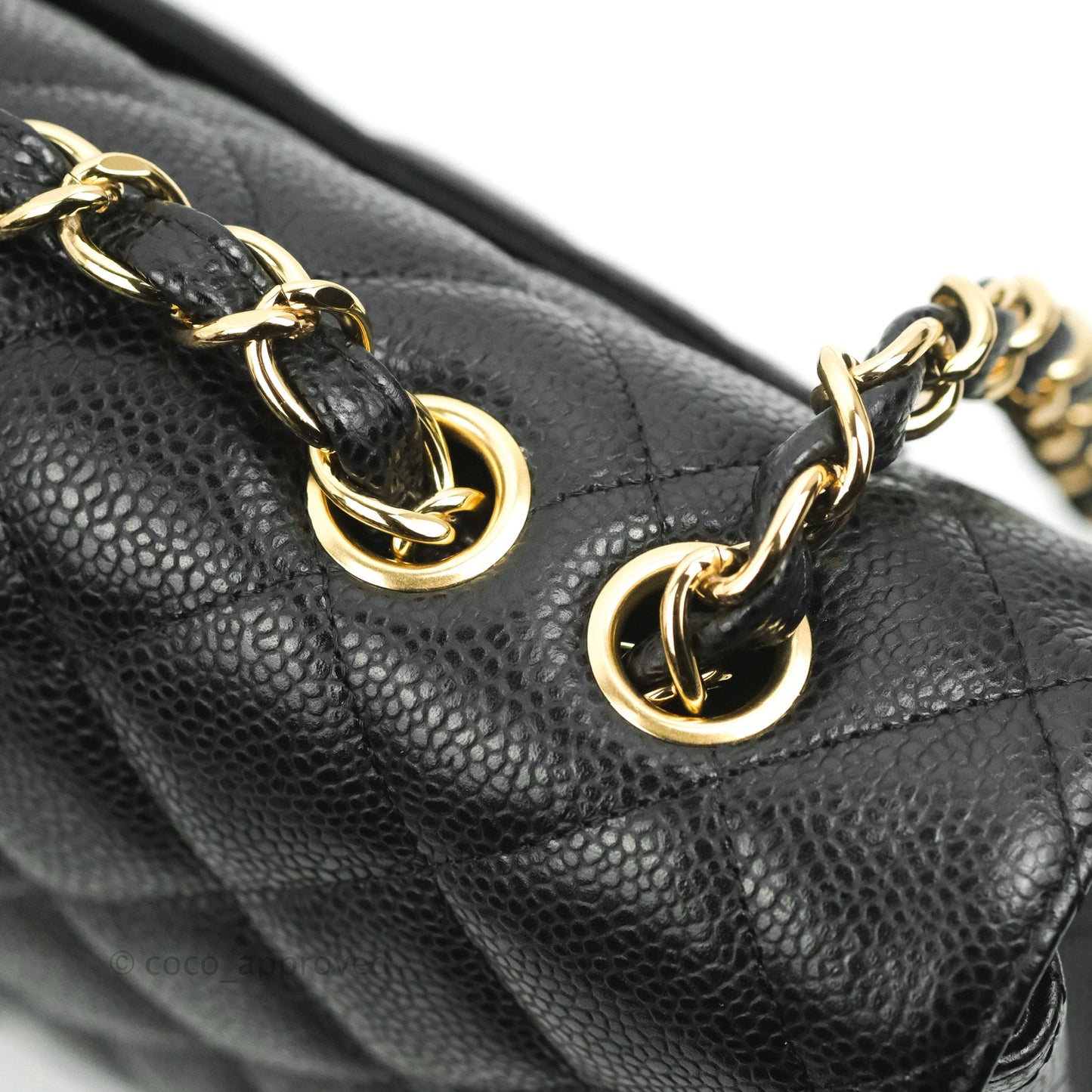 Chanel Jumbo Single Flap Black Caviar Gold Hardware⁣⁣