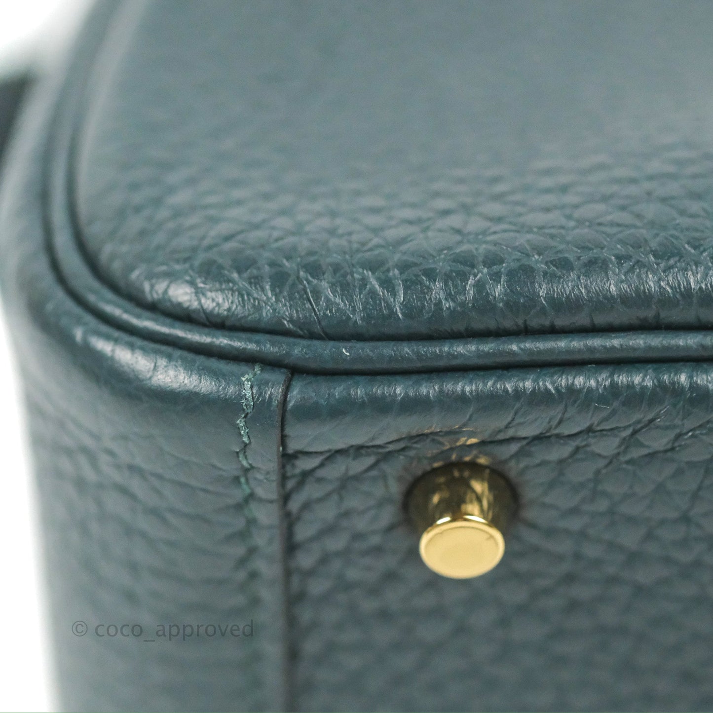 Hermès Mini Lindy 20 Vert Cypres Clemence Gold Hardware