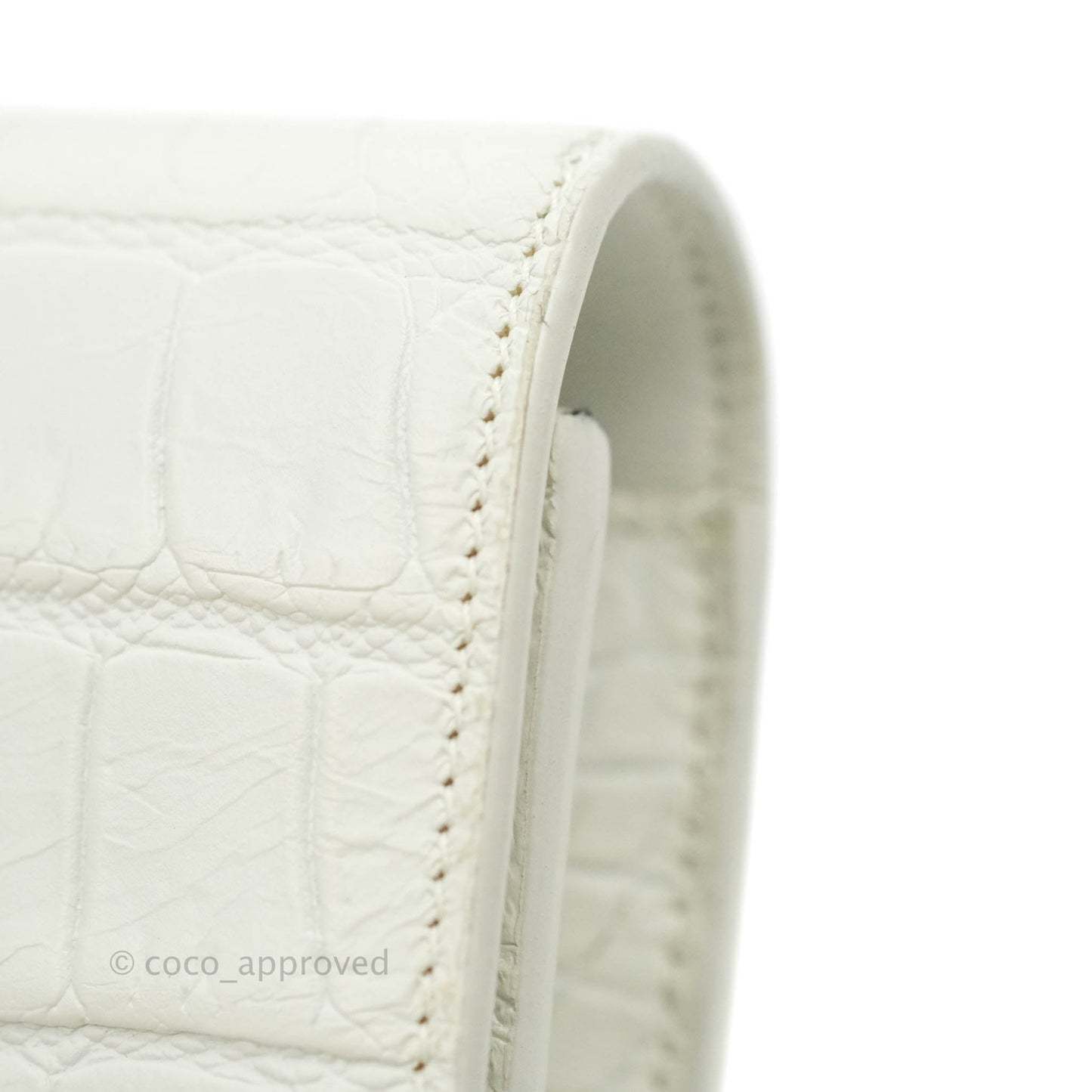 Saint Laurent Kate Tassel WOC White Silver Hardware