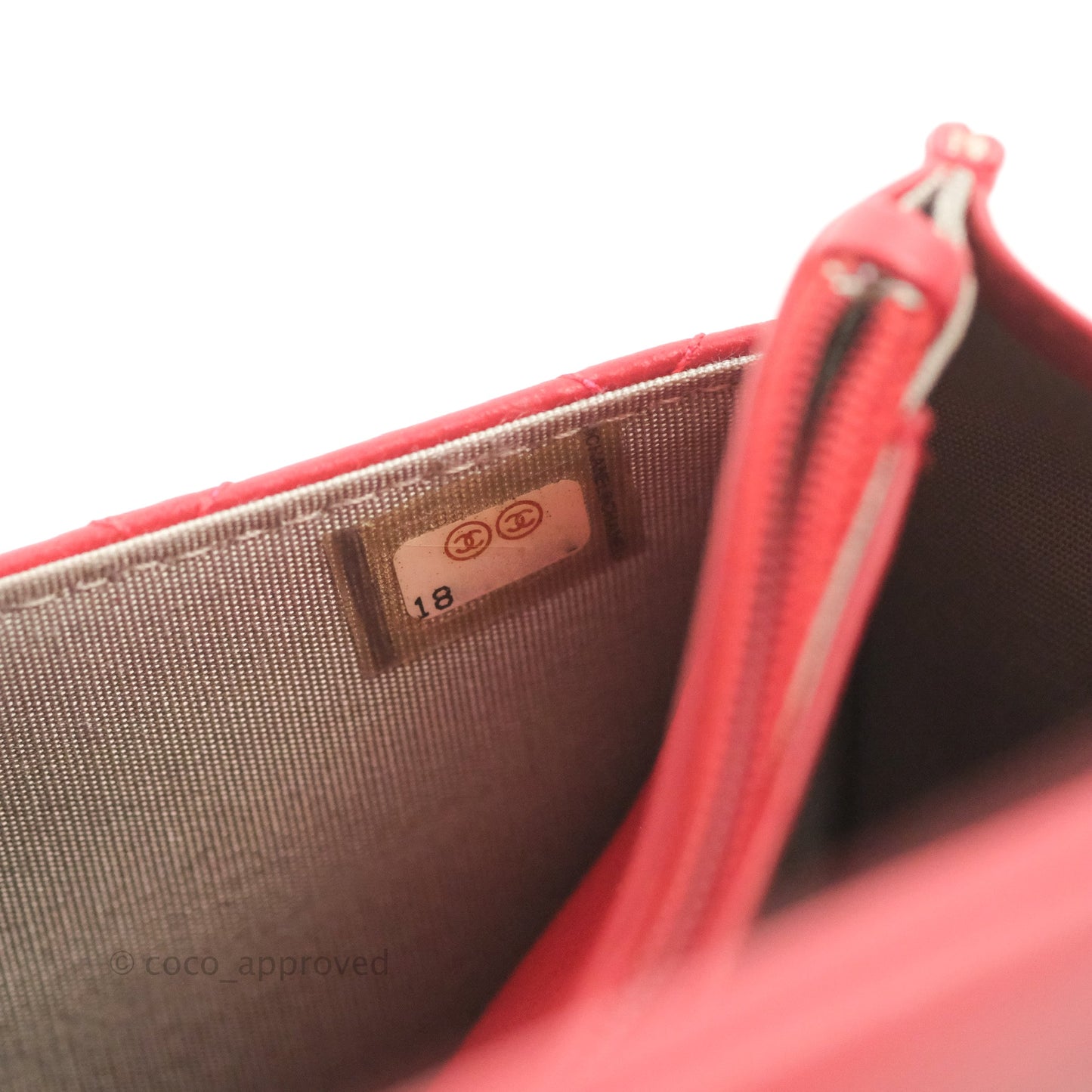 Chanel Boy Wallet on Chain WOC Red Lambskin Dark Silver Hardware