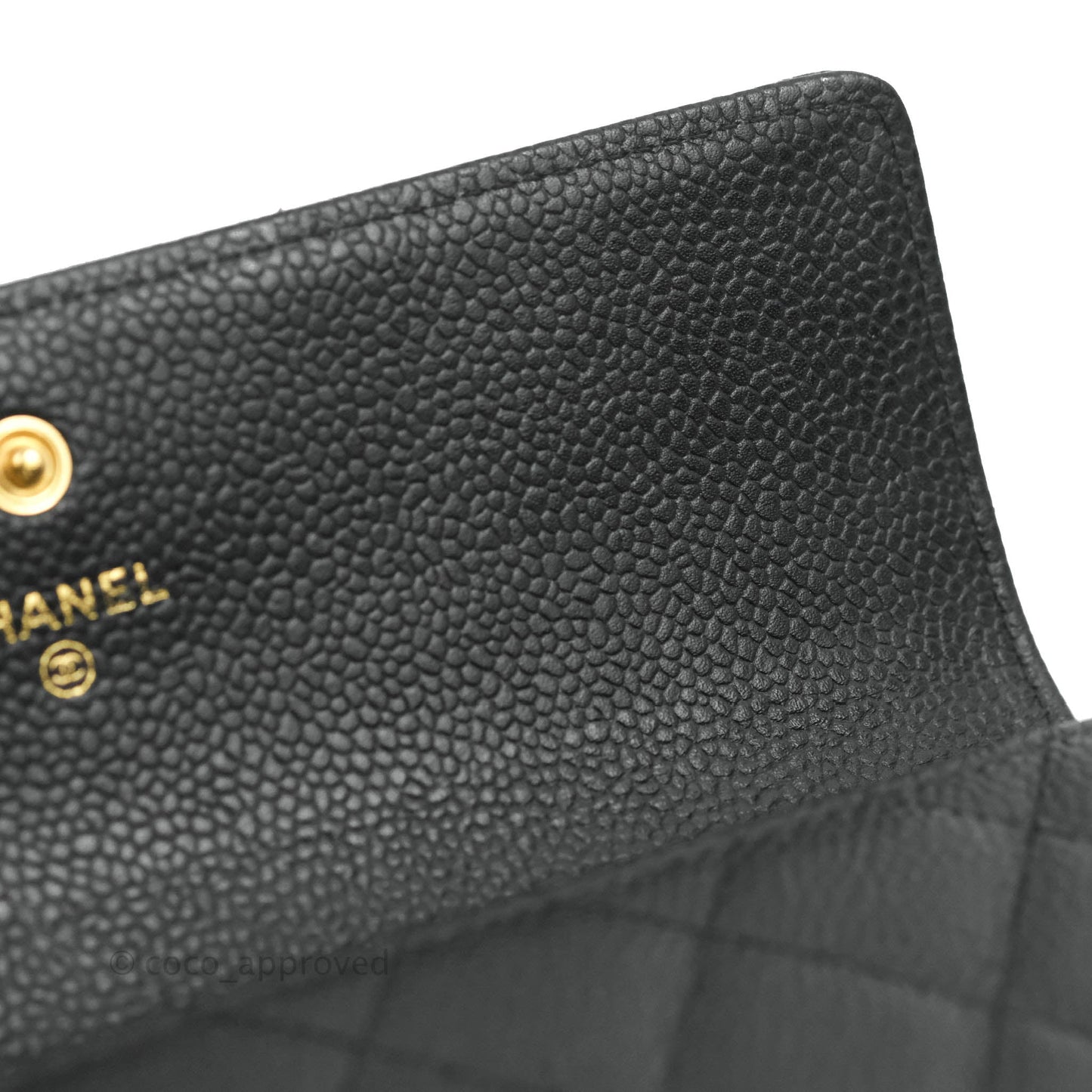 Chanel Black Caviar Quilted Large Classic Flap Wallet