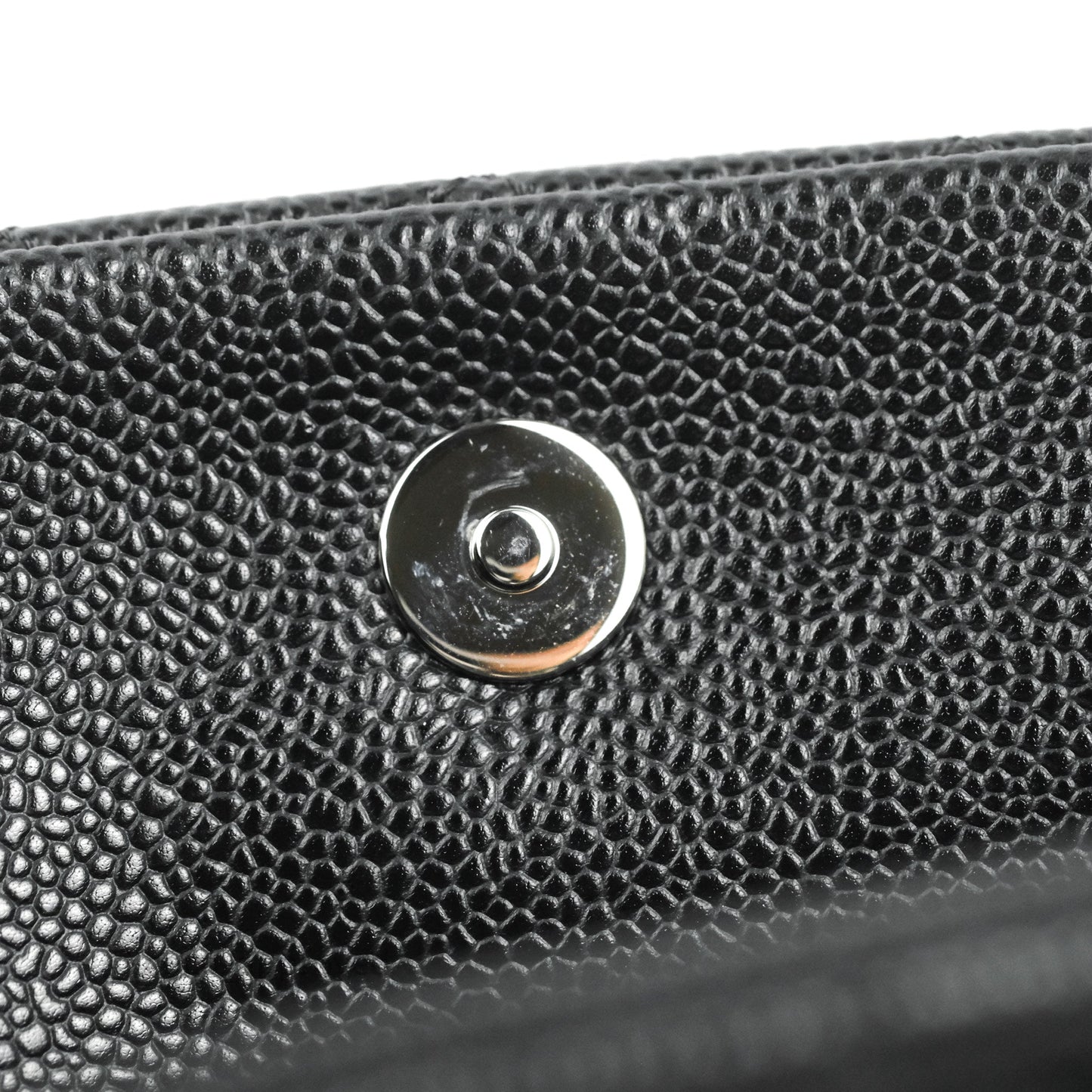 Chanel Quilted Large Just Mademoiselle Black Caviar Silver Hardware