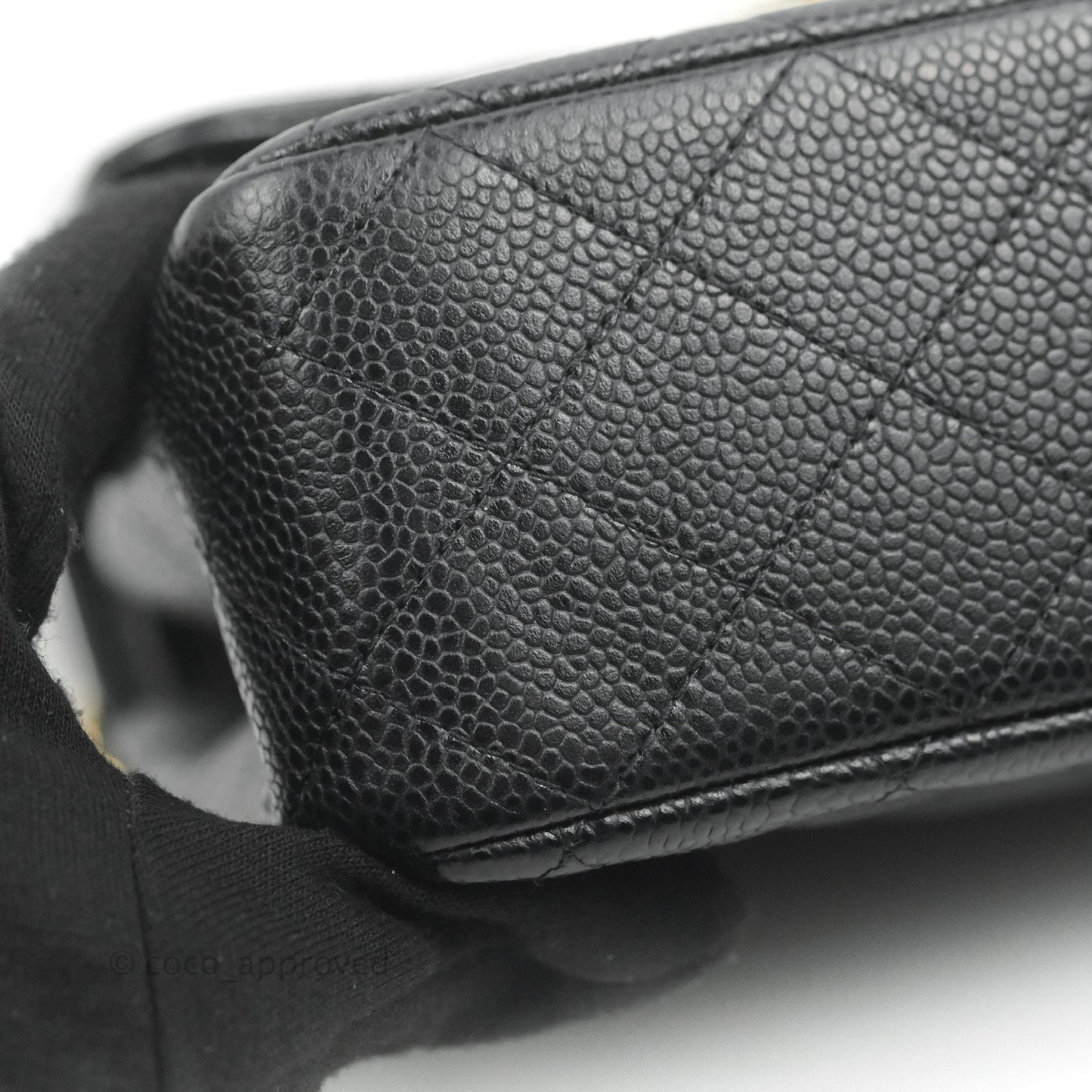 Chanel Classic M/L Medium Double Flap Black Caviar Gold Hardware