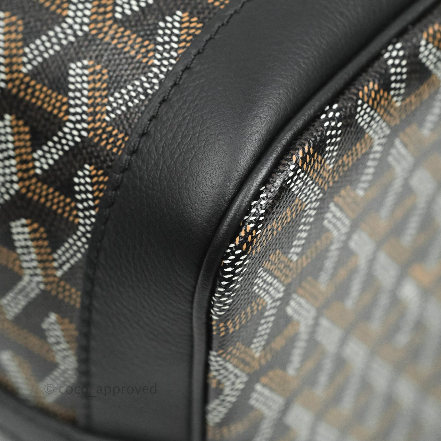 Goyard Petit Flot Black Drawstring Bucket Bag
