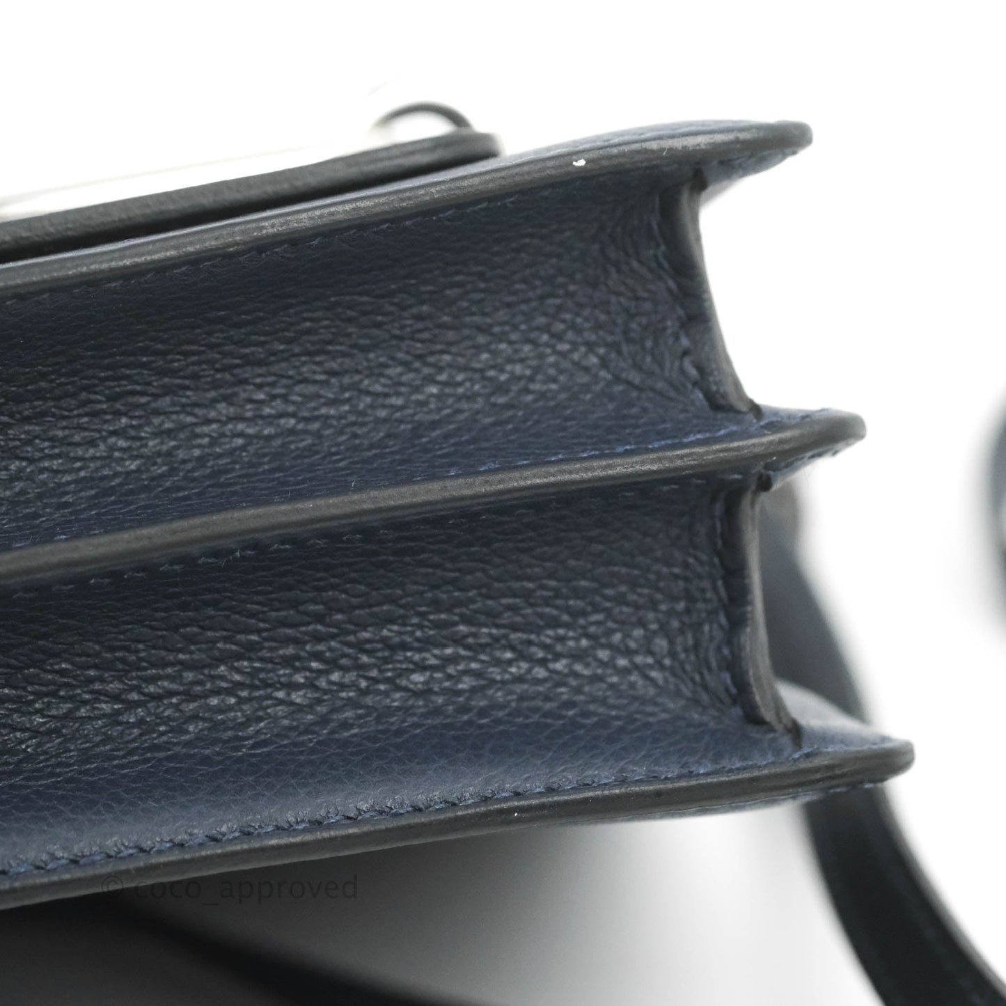 Hermès Roulis Mini 18 Bleu Nuit Evercolor Palladium Hardware