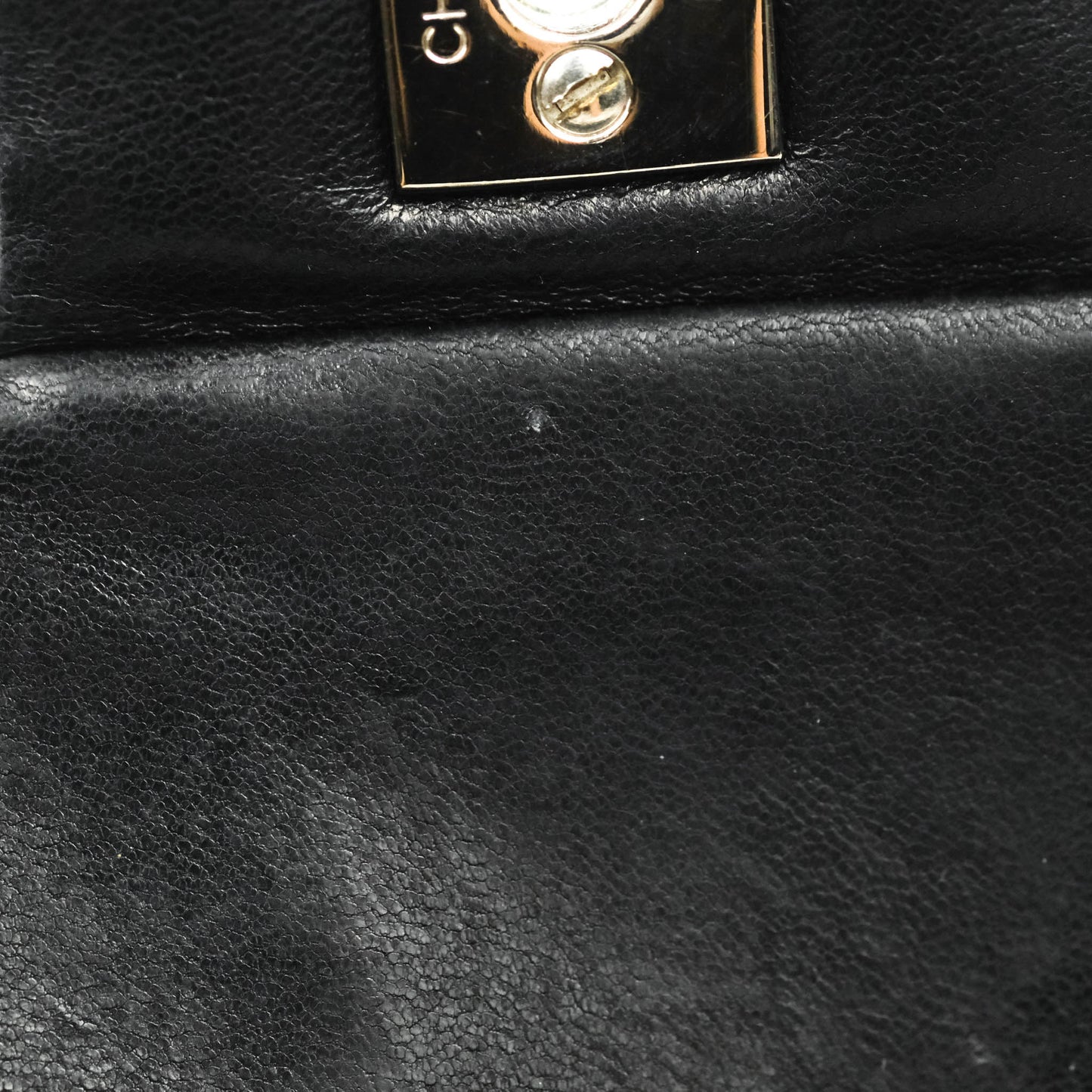 Chanel Quilted East West Flap Bag Black Lambskin Silver Hardware